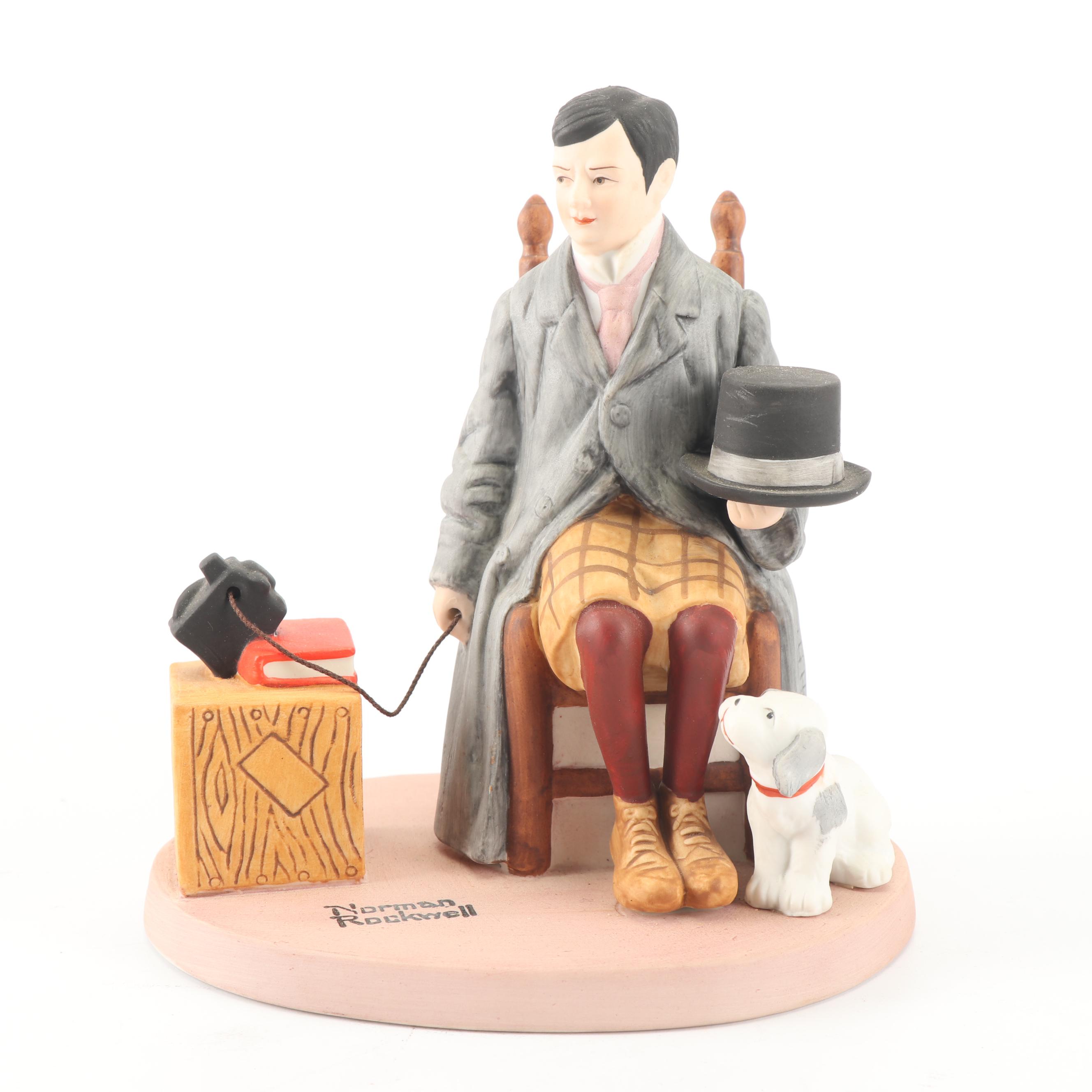 The Danbury Mint "The 12 Norman Rockwell Porcelain Figurines" Complete Set