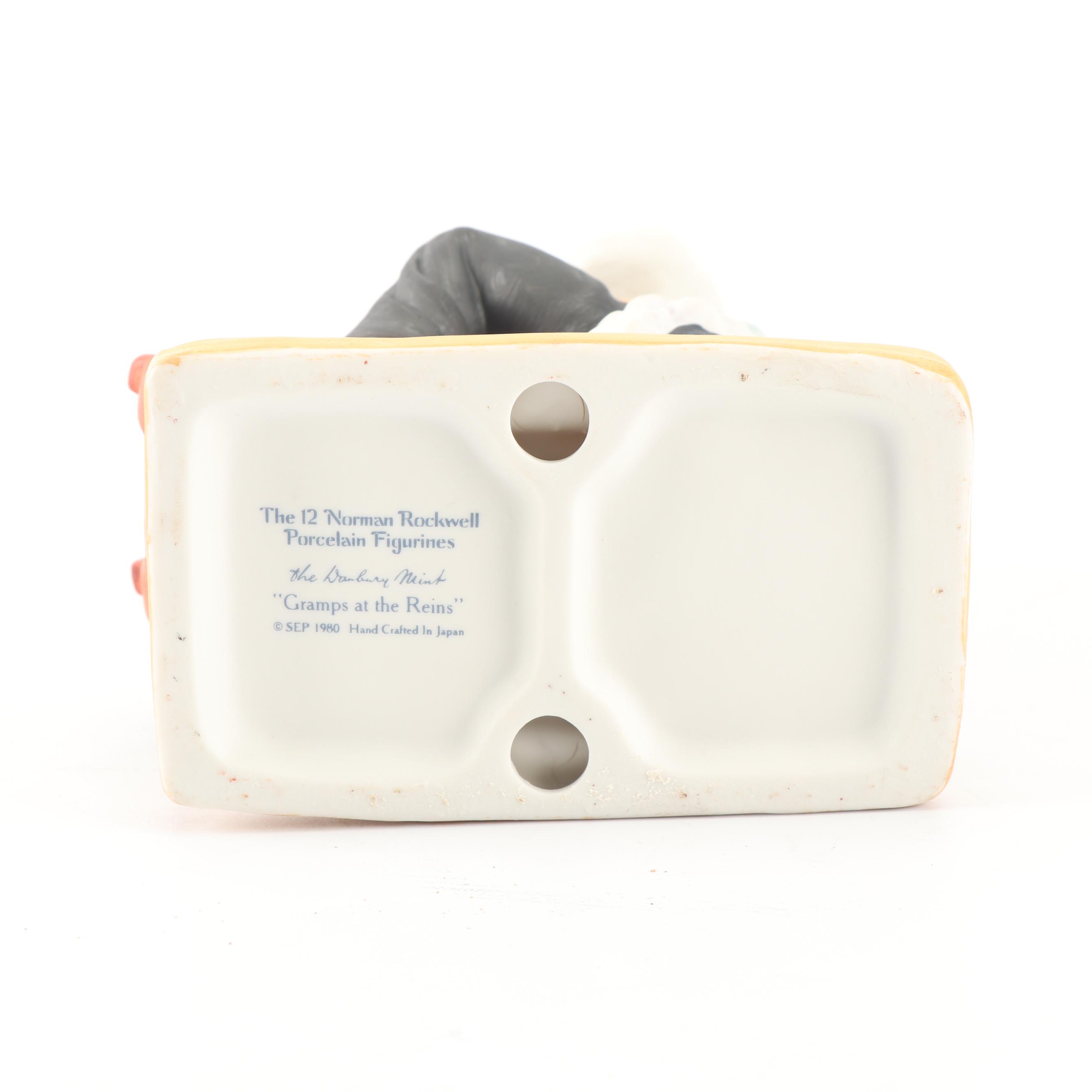 The Danbury Mint "The 12 Norman Rockwell Porcelain Figurines" Complete Set