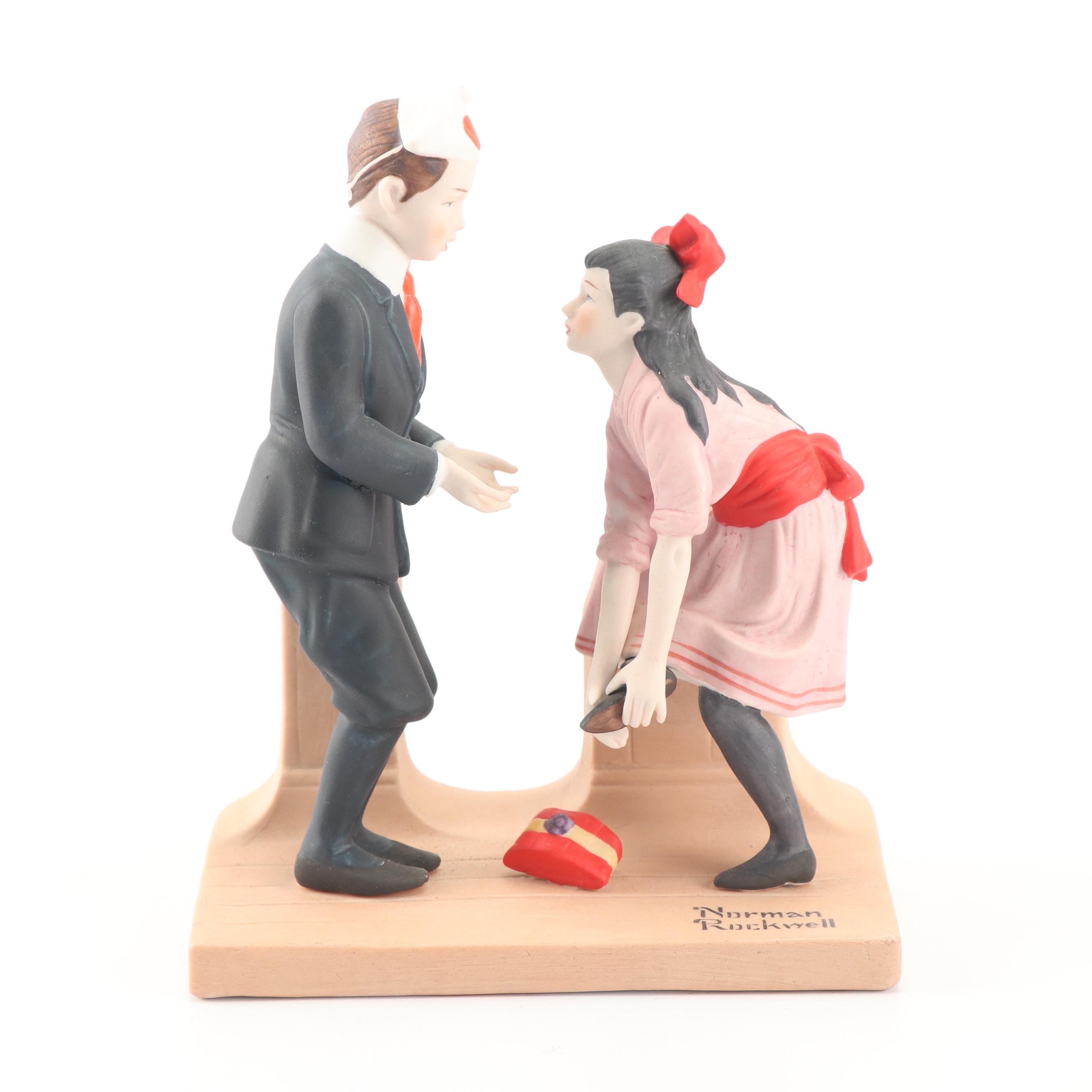 The Danbury Mint "The 12 Norman Rockwell Porcelain Figurines" Complete Set