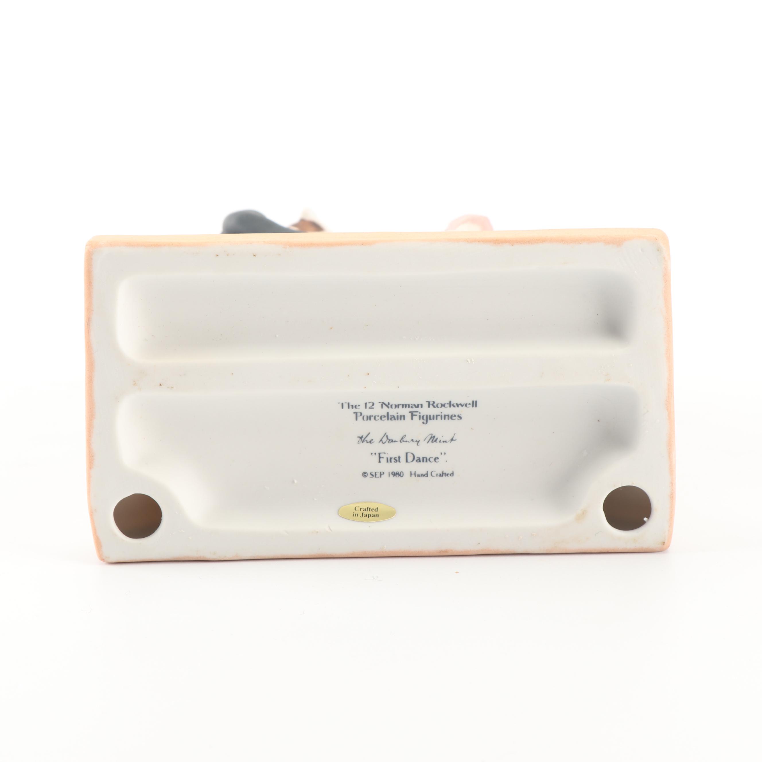The Danbury Mint "The 12 Norman Rockwell Porcelain Figurines" Complete Set