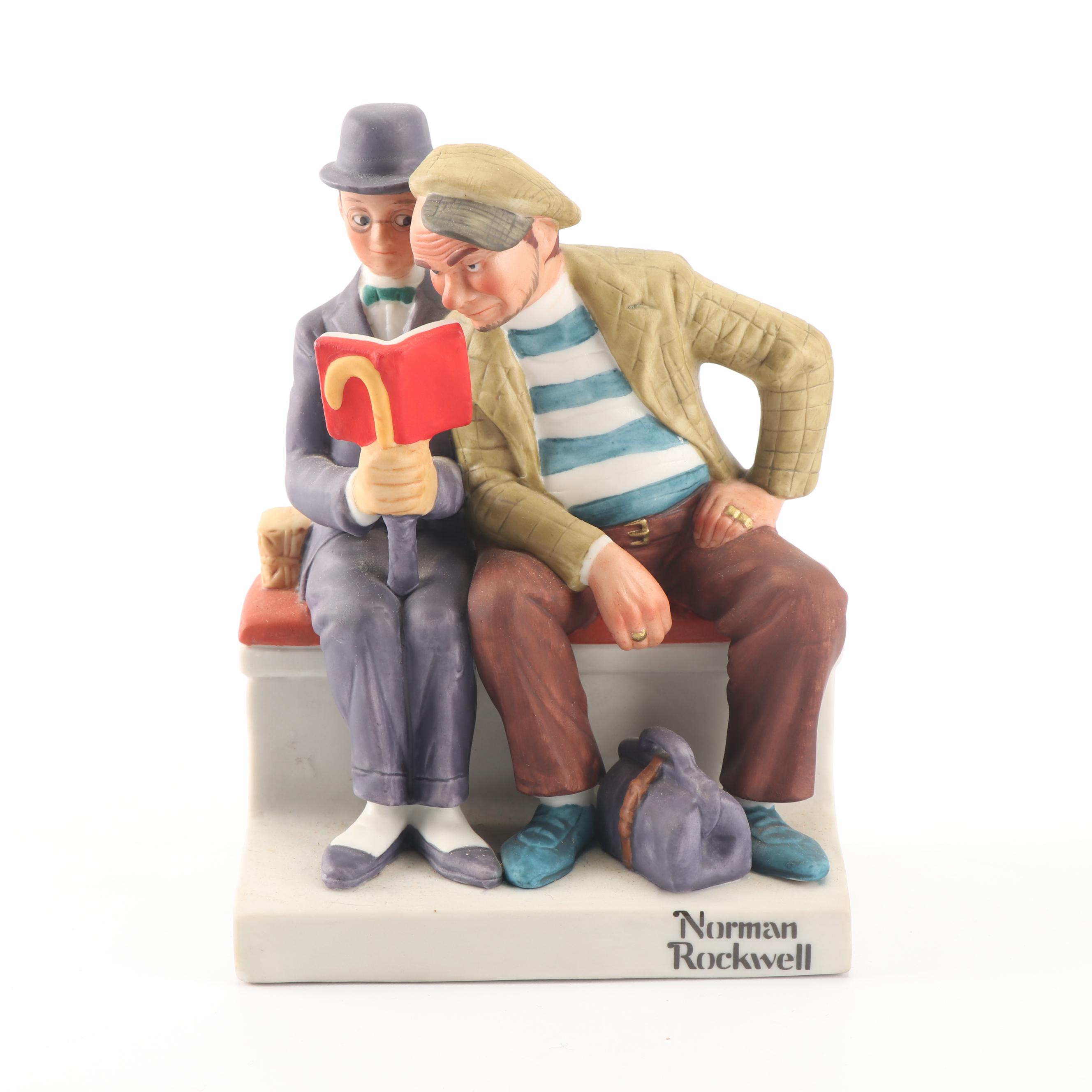 The Danbury Mint "The 12 Norman Rockwell Porcelain Figurines" Complete Set