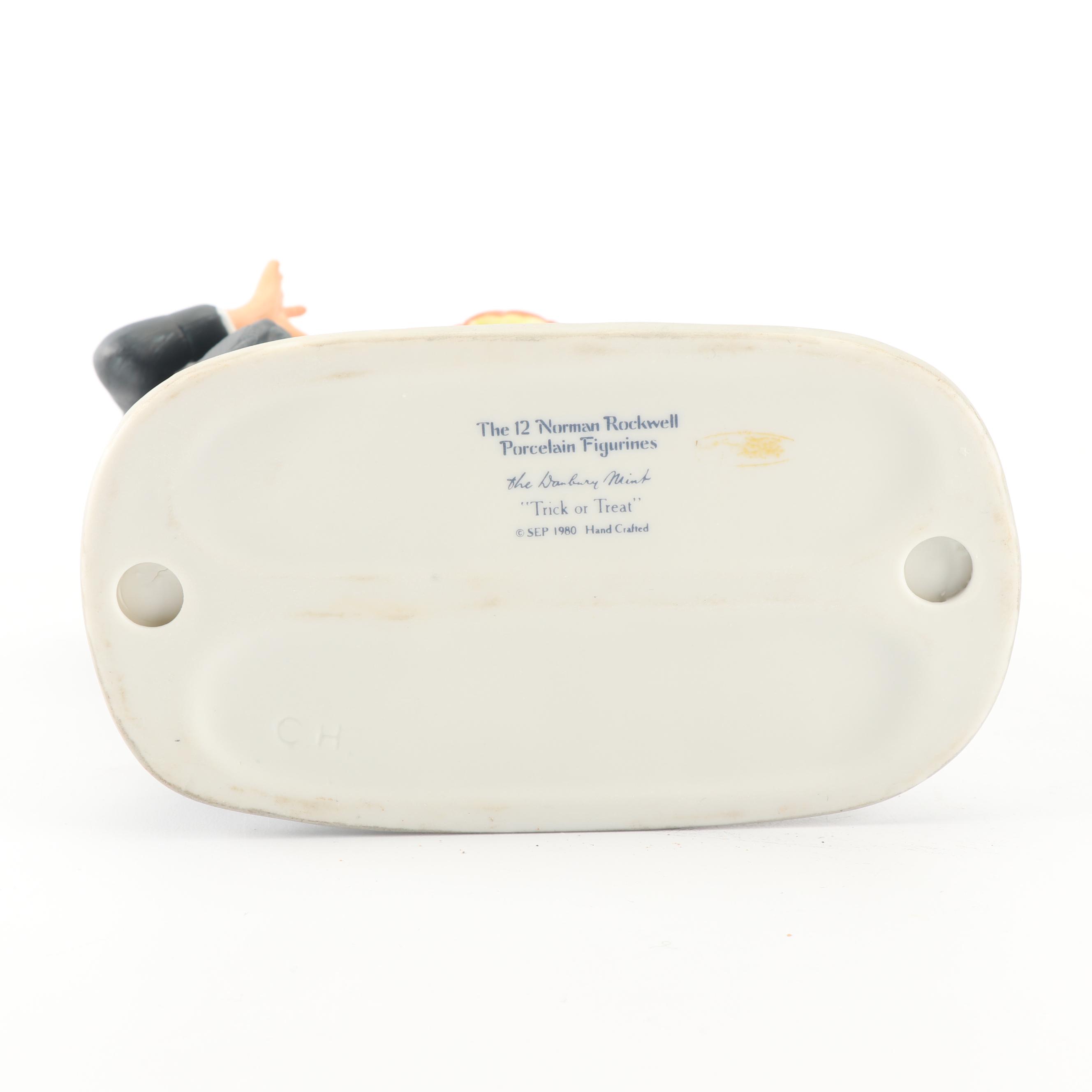 The Danbury Mint "The 12 Norman Rockwell Porcelain Figurines" Complete Set