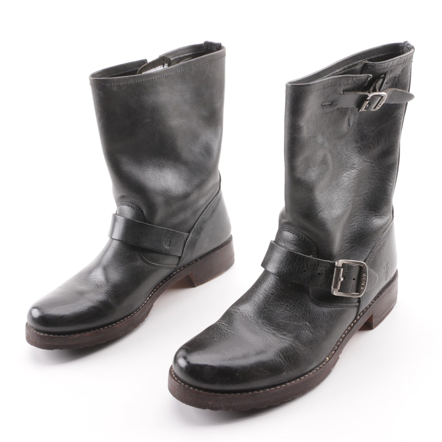 Women's Frye Veronica Black Leather Short Boots