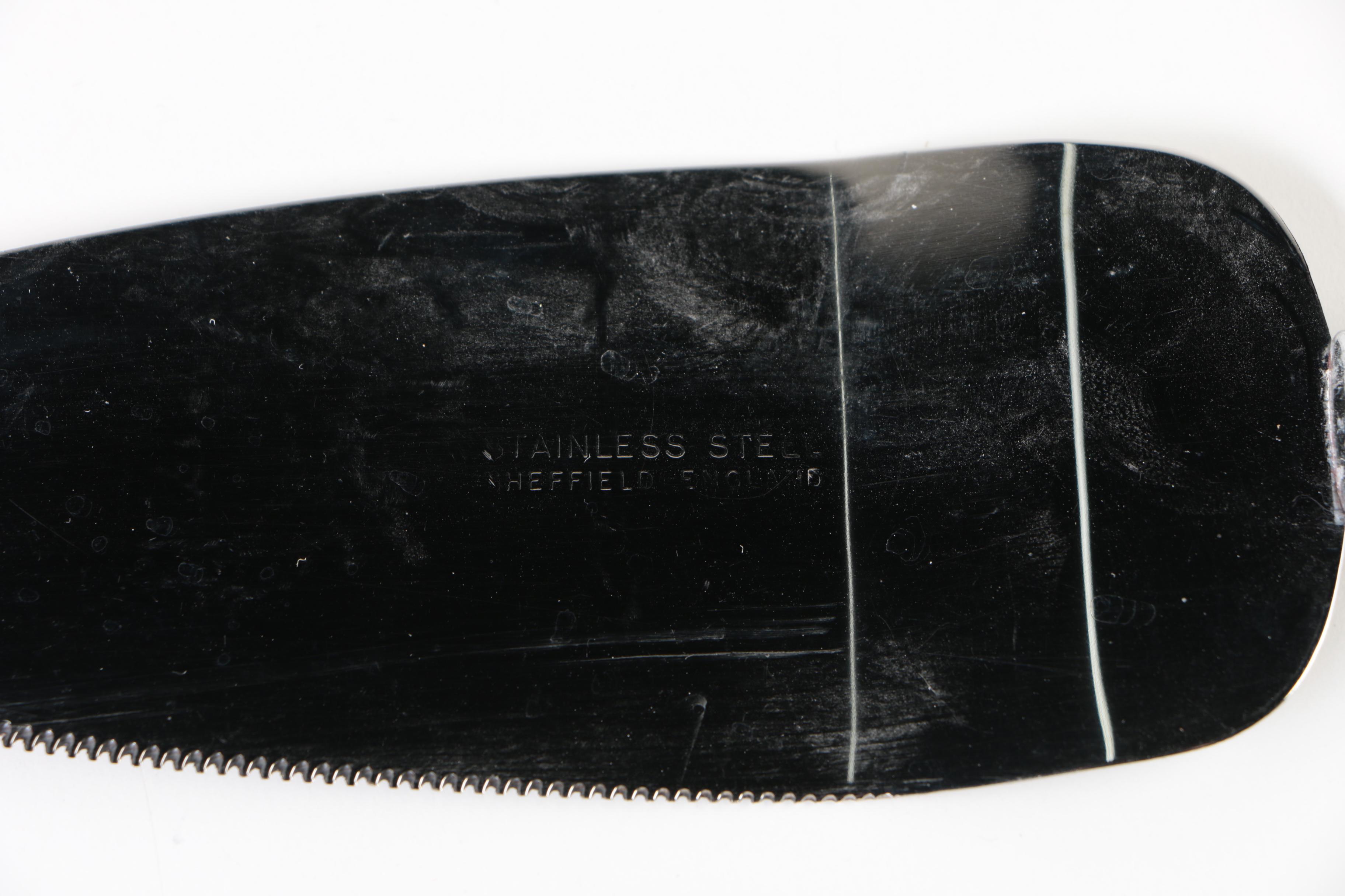 Frank M. Whiting "Lily-Floral" Cake Breaker with Other Sterling Handled Utensils