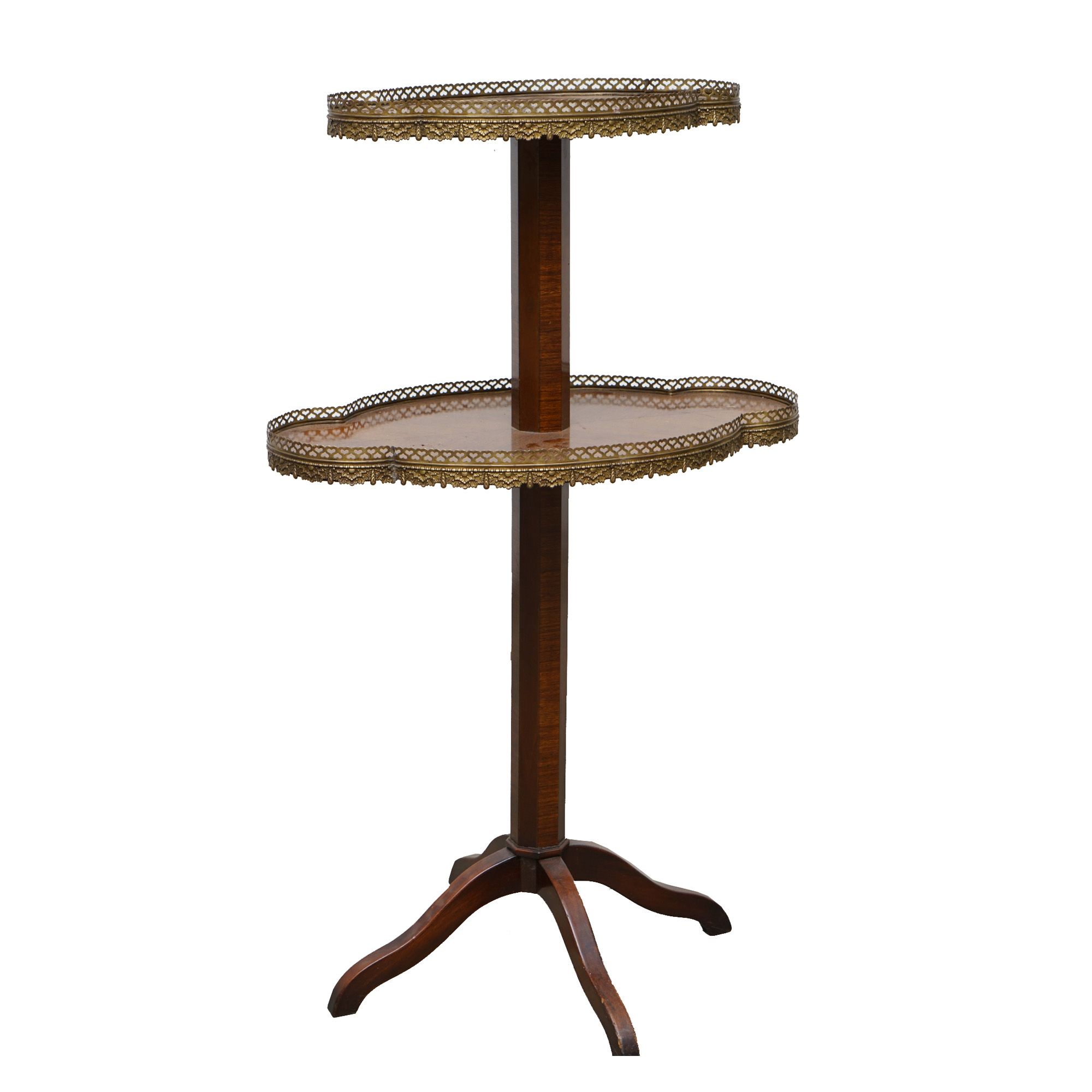 Louis XV Style Gilt-Metal Mounted Kingwood Two-Tier Étagère, 20th Century