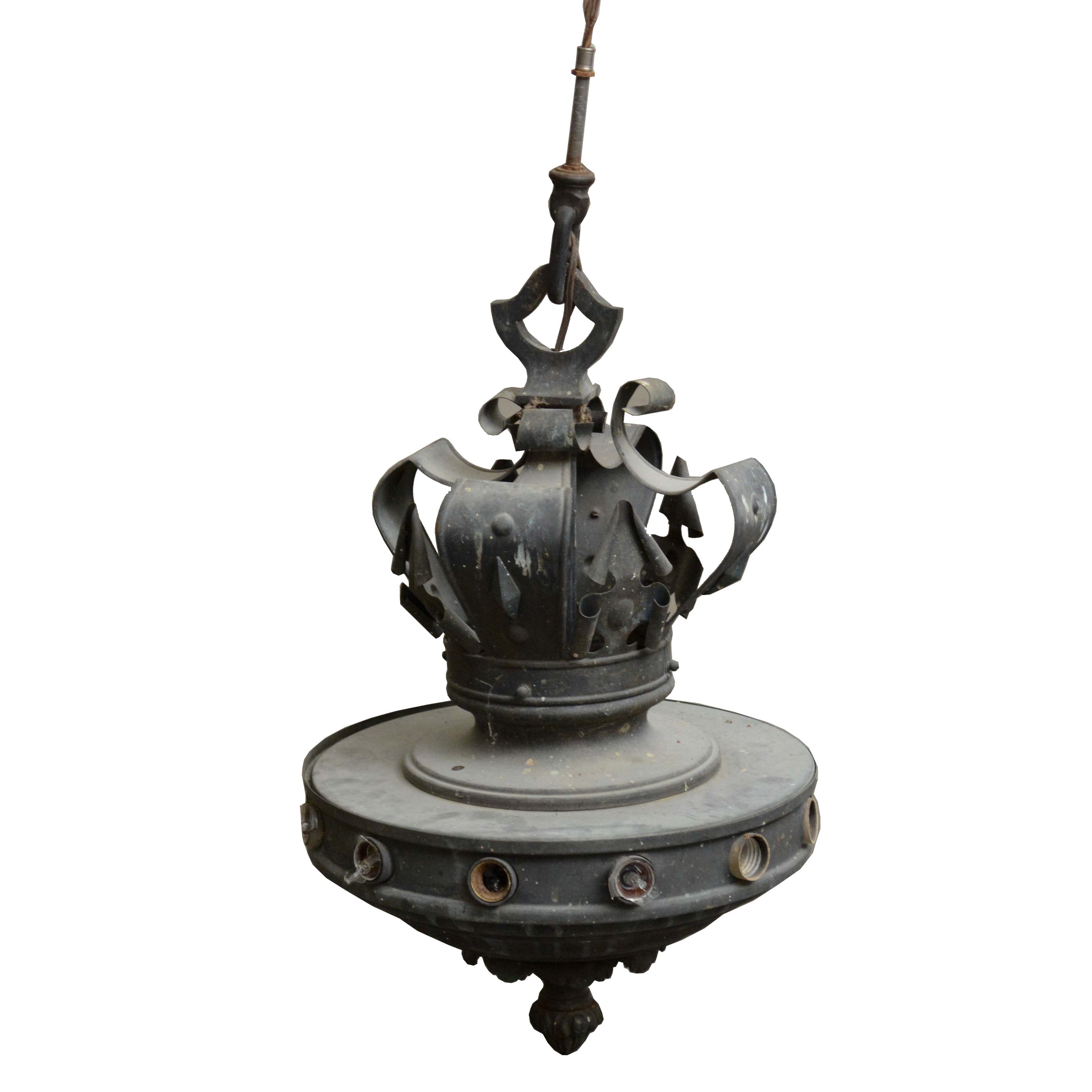 Gothic Style Forged Metal Chandelier