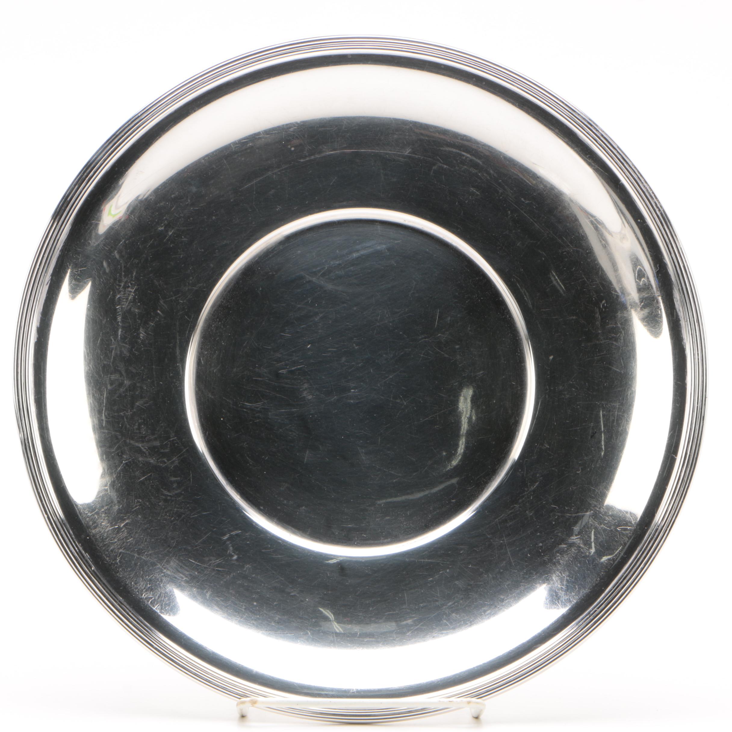 R. Blackinton Sterling Sandwich Plate with International Silver Co. Tray