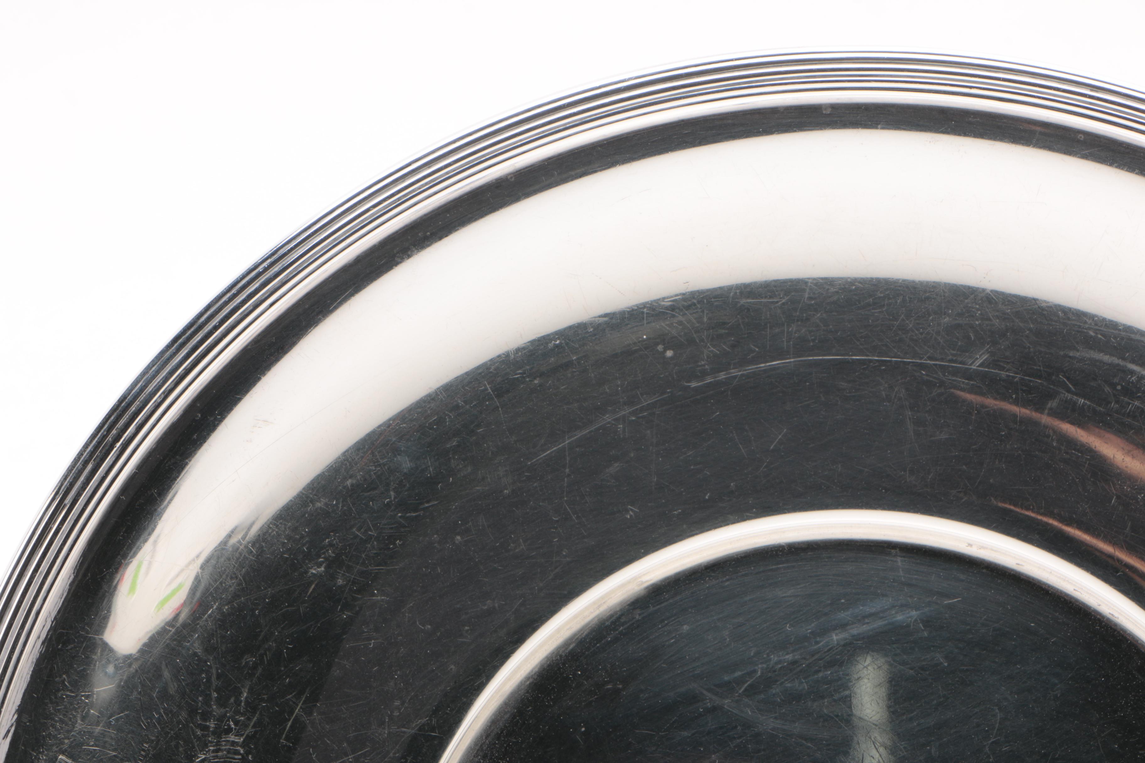 R. Blackinton Sterling Sandwich Plate with International Silver Co. Tray