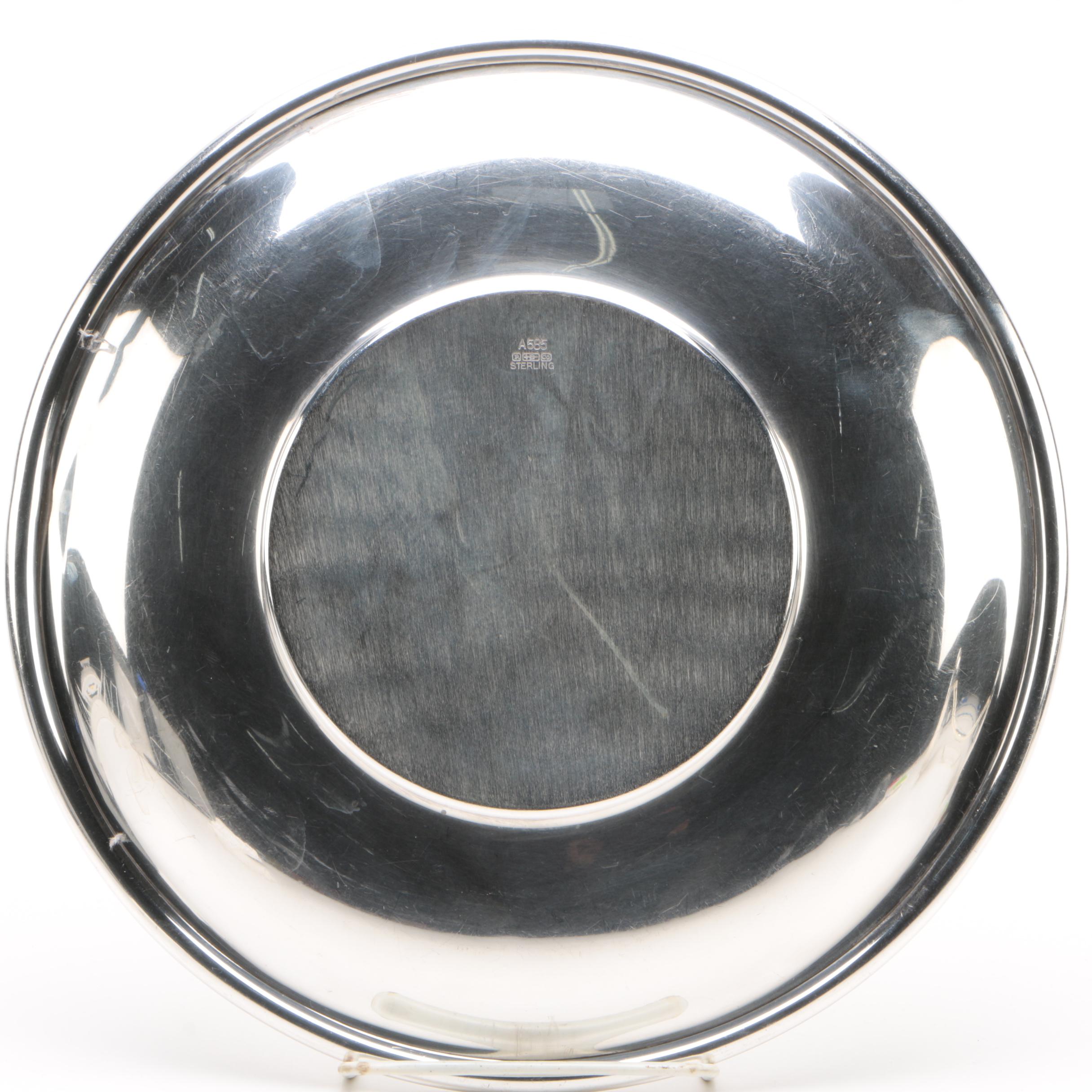 R. Blackinton Sterling Sandwich Plate with International Silver Co. Tray