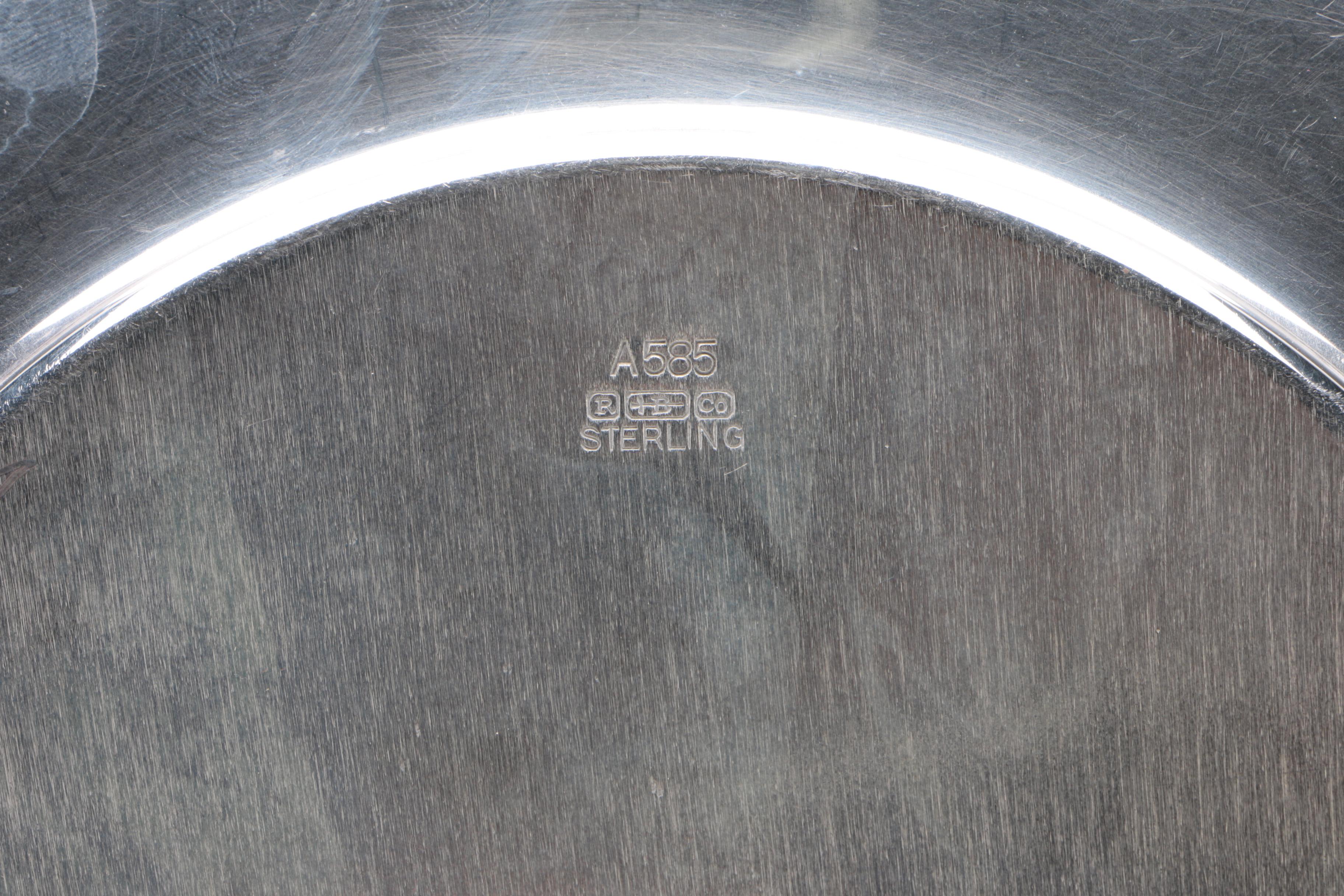 R. Blackinton Sterling Sandwich Plate with International Silver Co. Tray