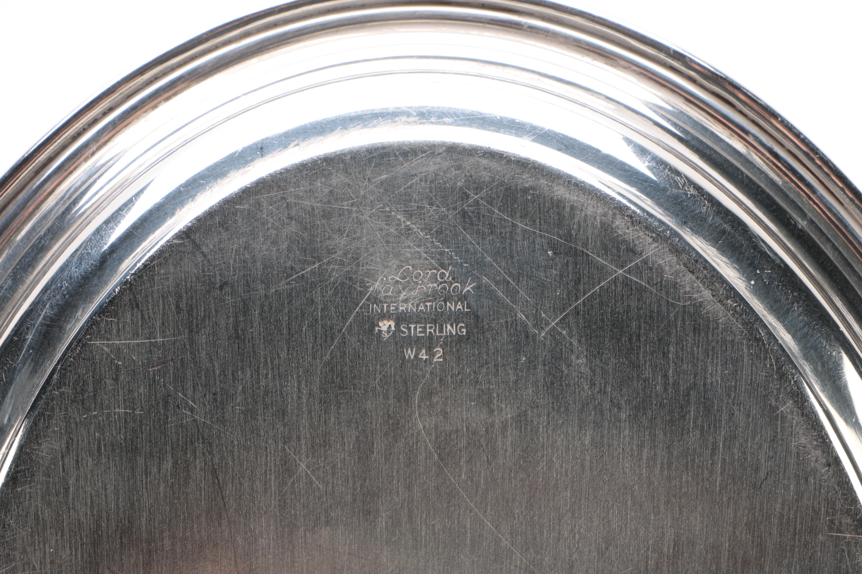 R. Blackinton Sterling Sandwich Plate with International Silver Co. Tray