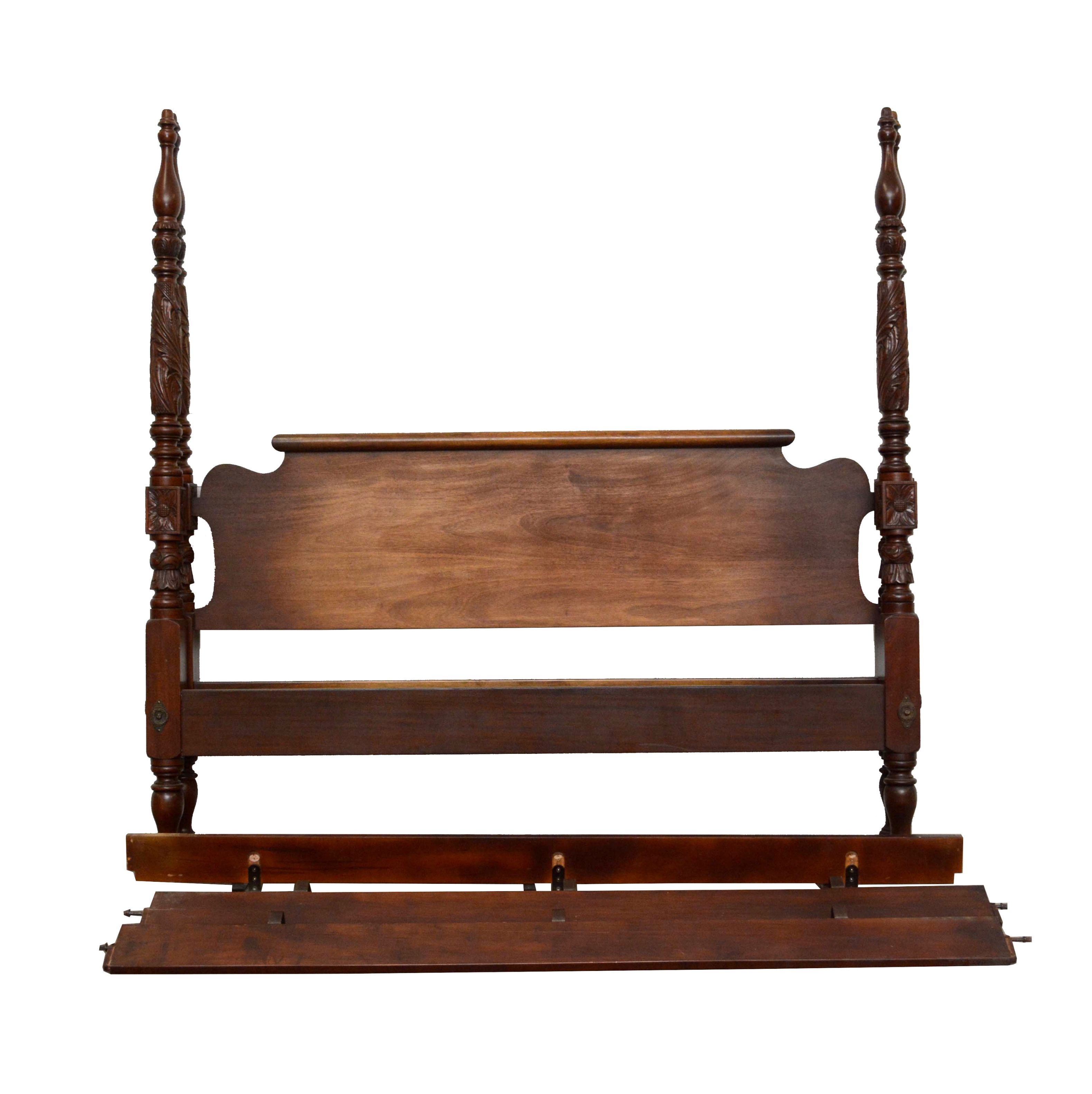 Federal Style Mahogany King Size Bed Frame, Early/Mid 20th Century