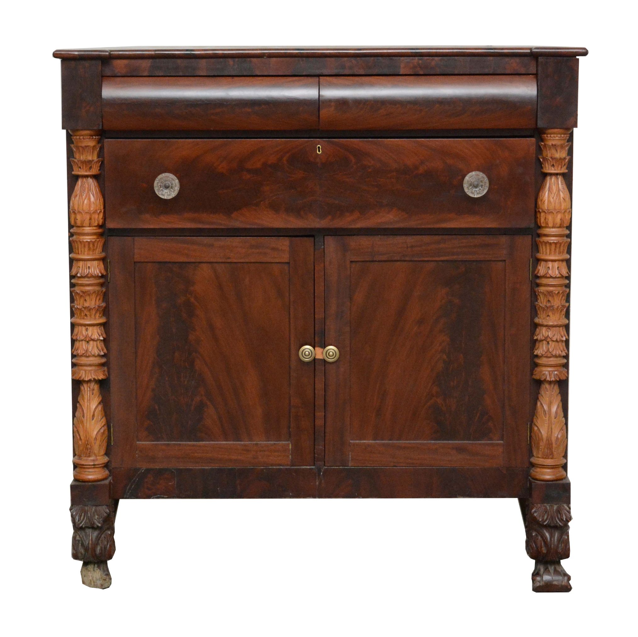 Classical Flame Mahogany Jackson Press, Circa 1830
