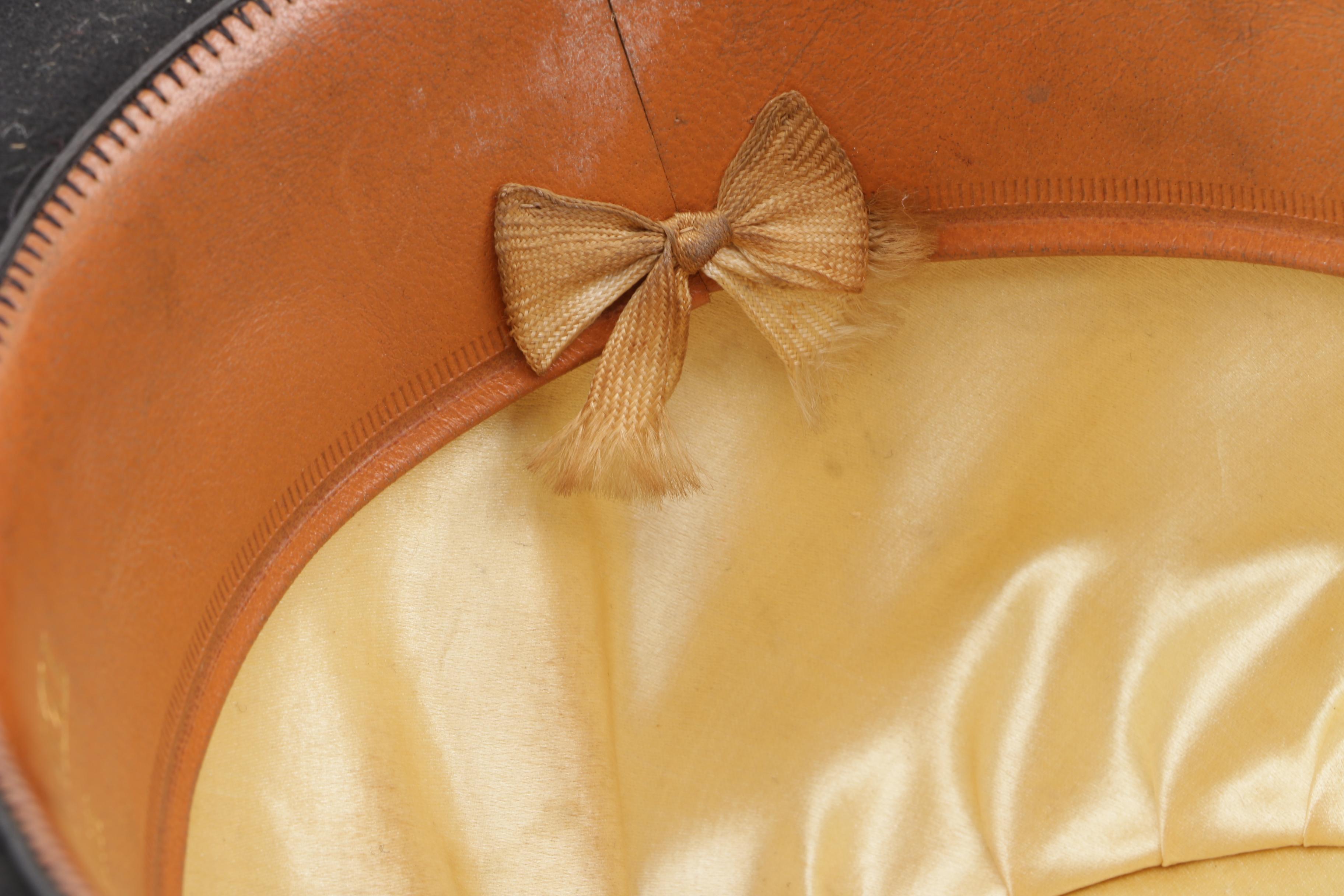 1930s Vintage Teikoku Hat Co. Black Fur Felt Bowler Hat Trimmed in Grosgrain