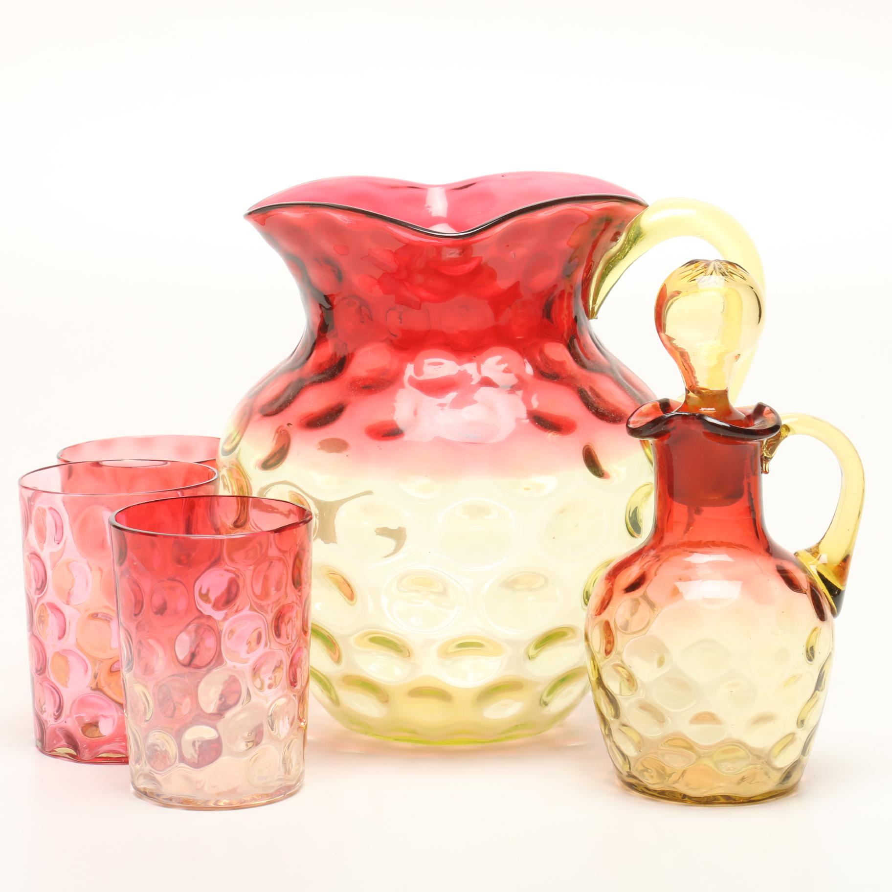 Hobbs Brockunier "Rubina Verde" Glassware