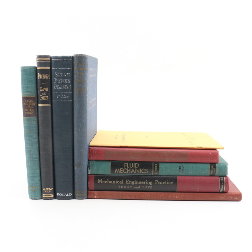 Vintage 1940s and 50s Reference Books featuring Engineering and Mechanics