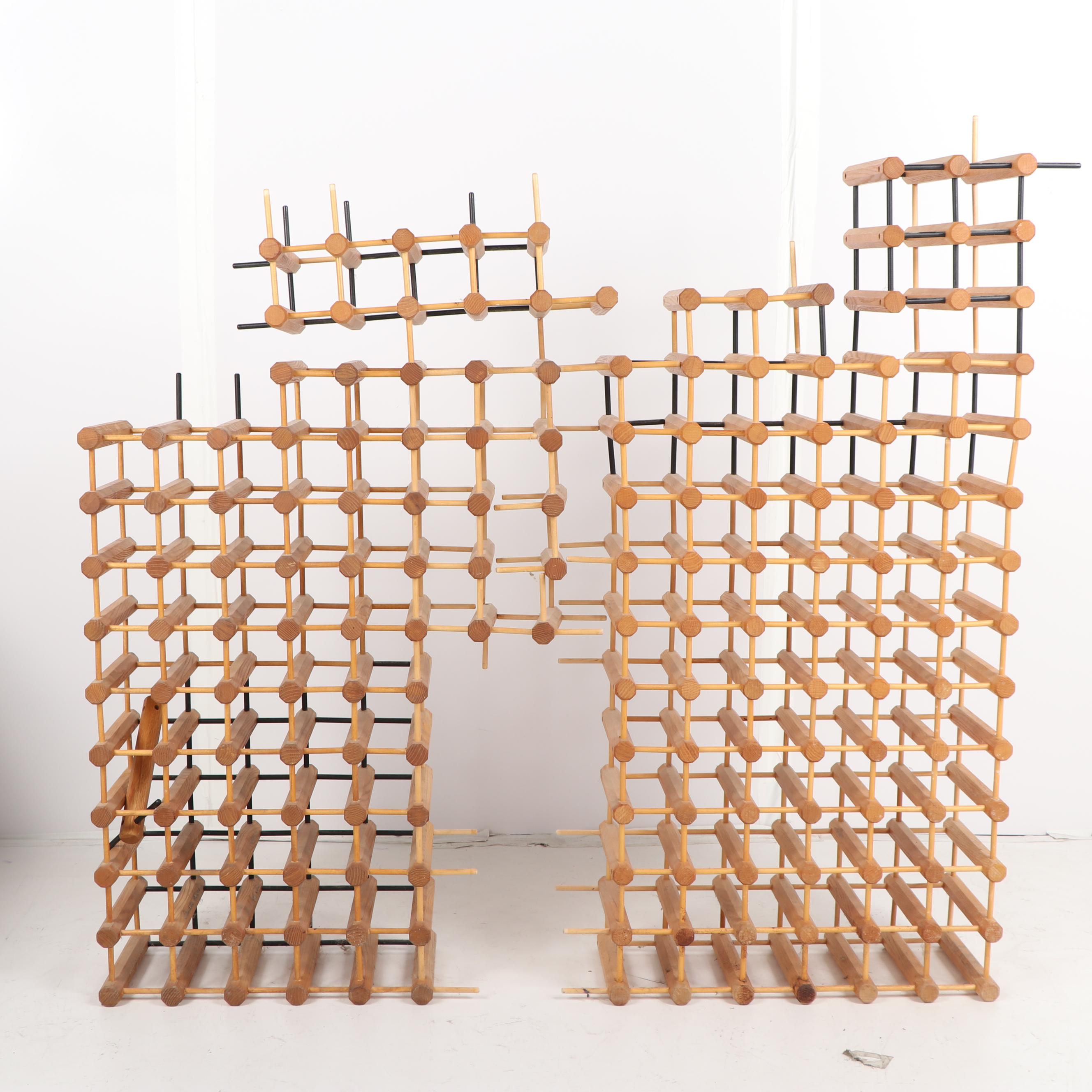 Wooden Dowel Wine Racks, 20th Century