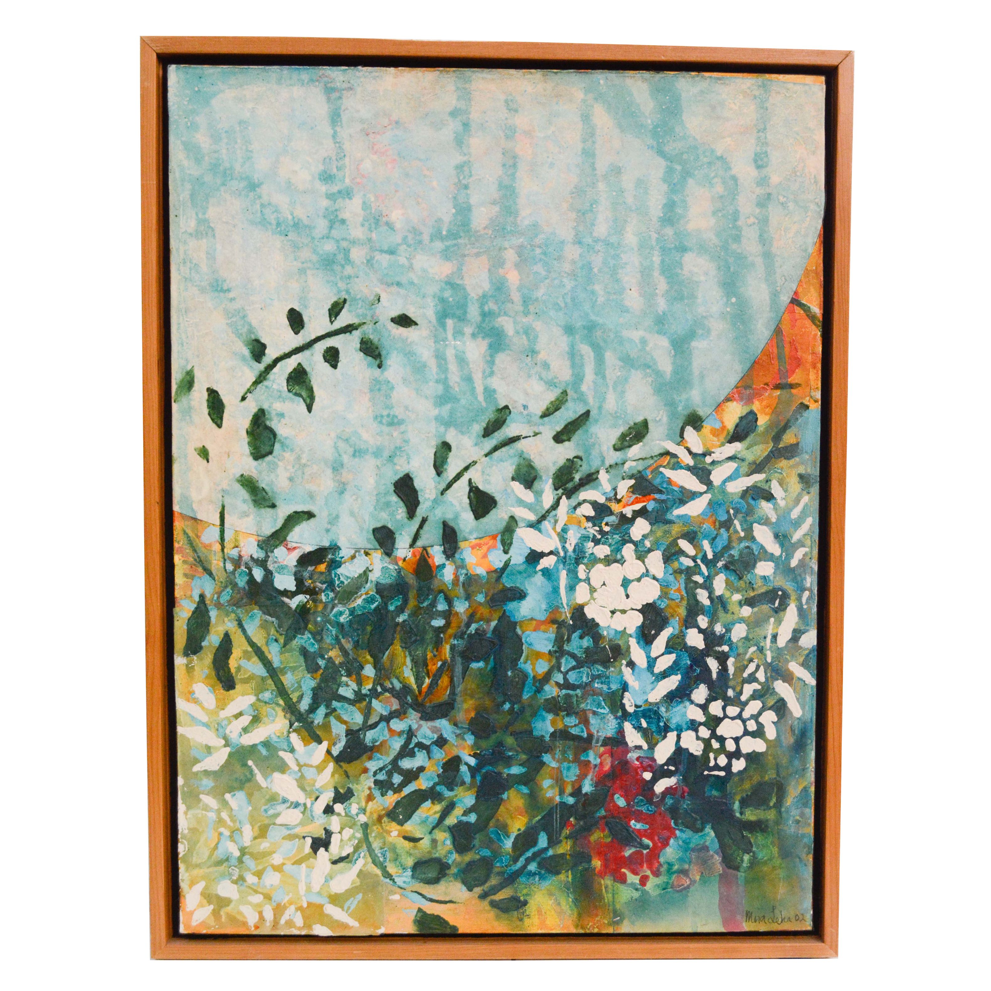 Mira Lehr Acrylic Painting "Blue Moon 3"