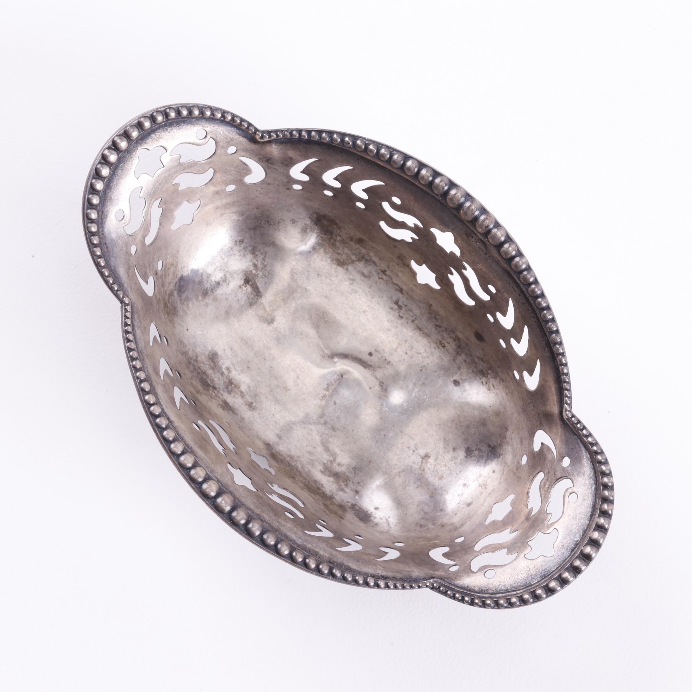 Tiffany & Co. Sterling Silver Pierced Nut Dish, Early 20th Century