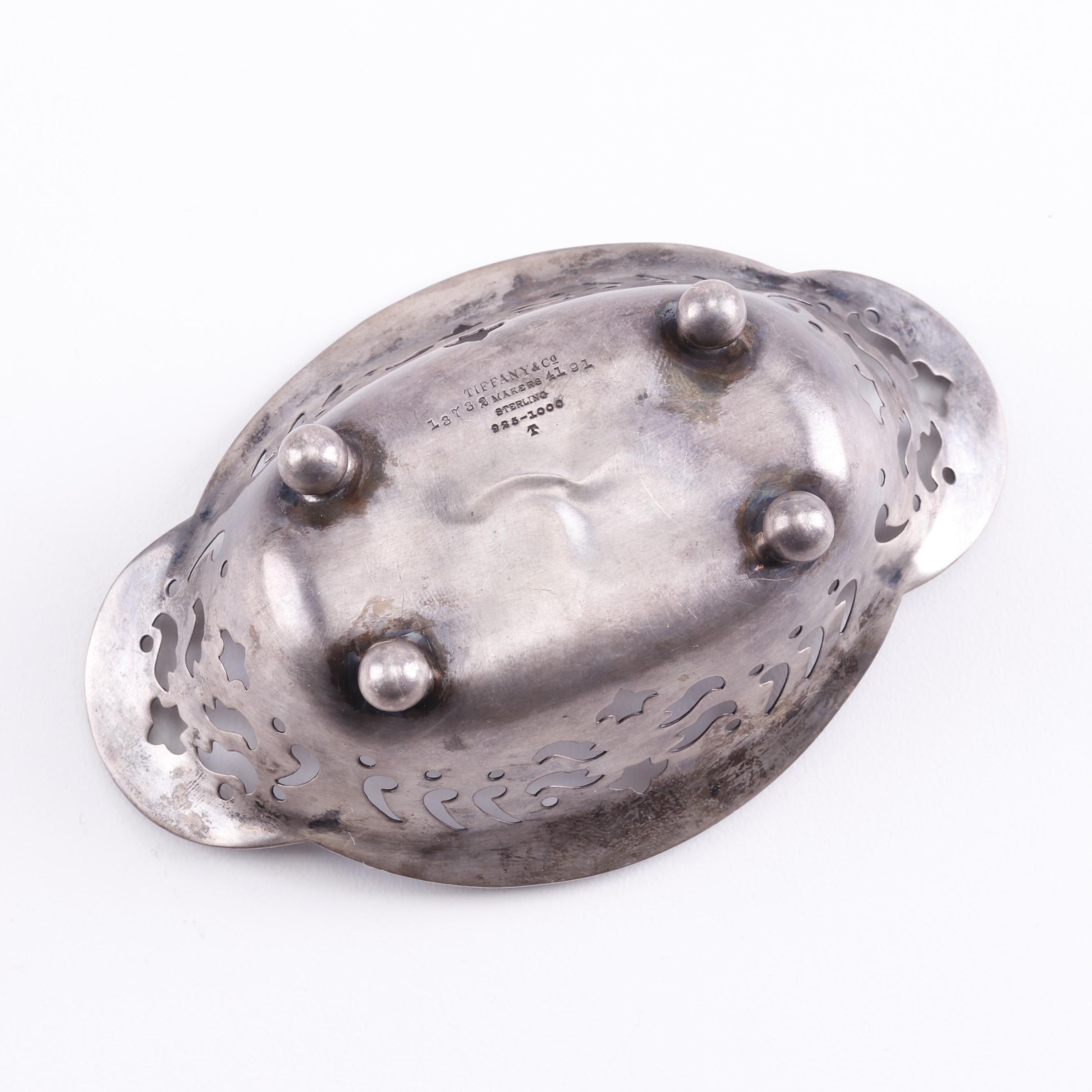 Tiffany & Co. Sterling Silver Pierced Nut Dish, Early 20th Century