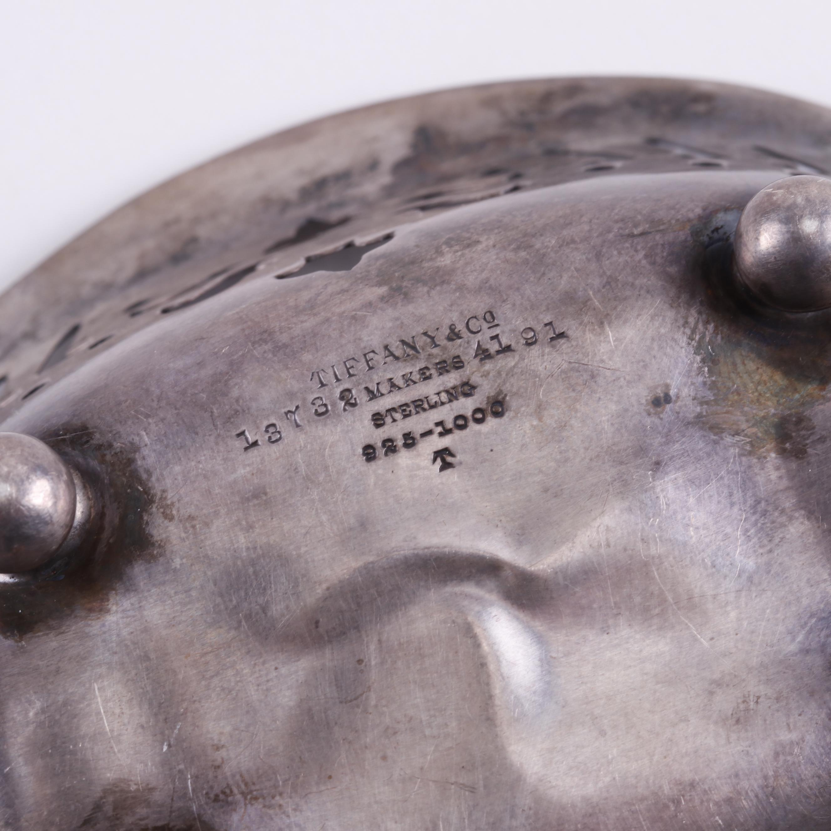 Tiffany & Co. Sterling Silver Pierced Nut Dish, Early 20th Century