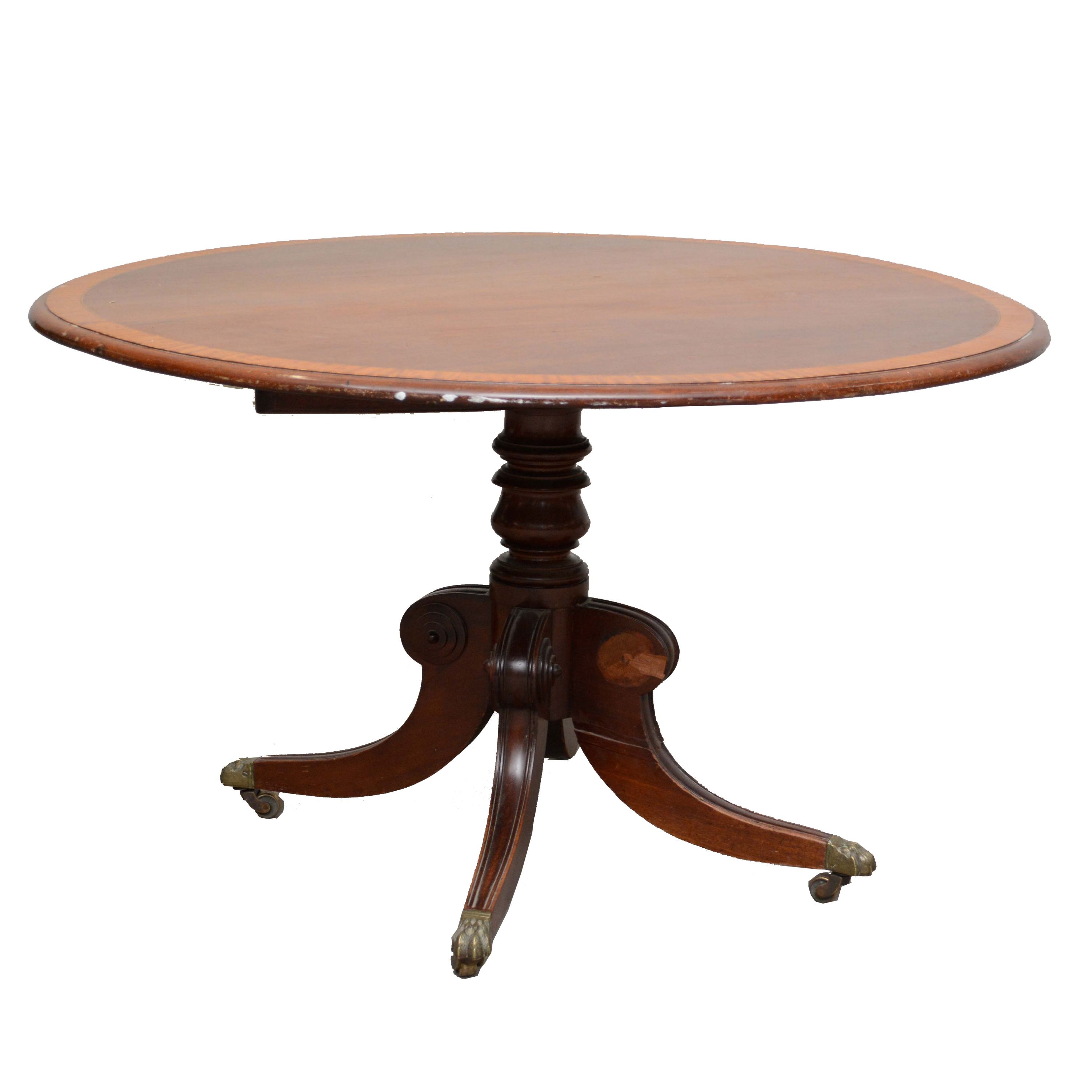 George III Style Mahogany Circular Breakfast Table, 20th Century