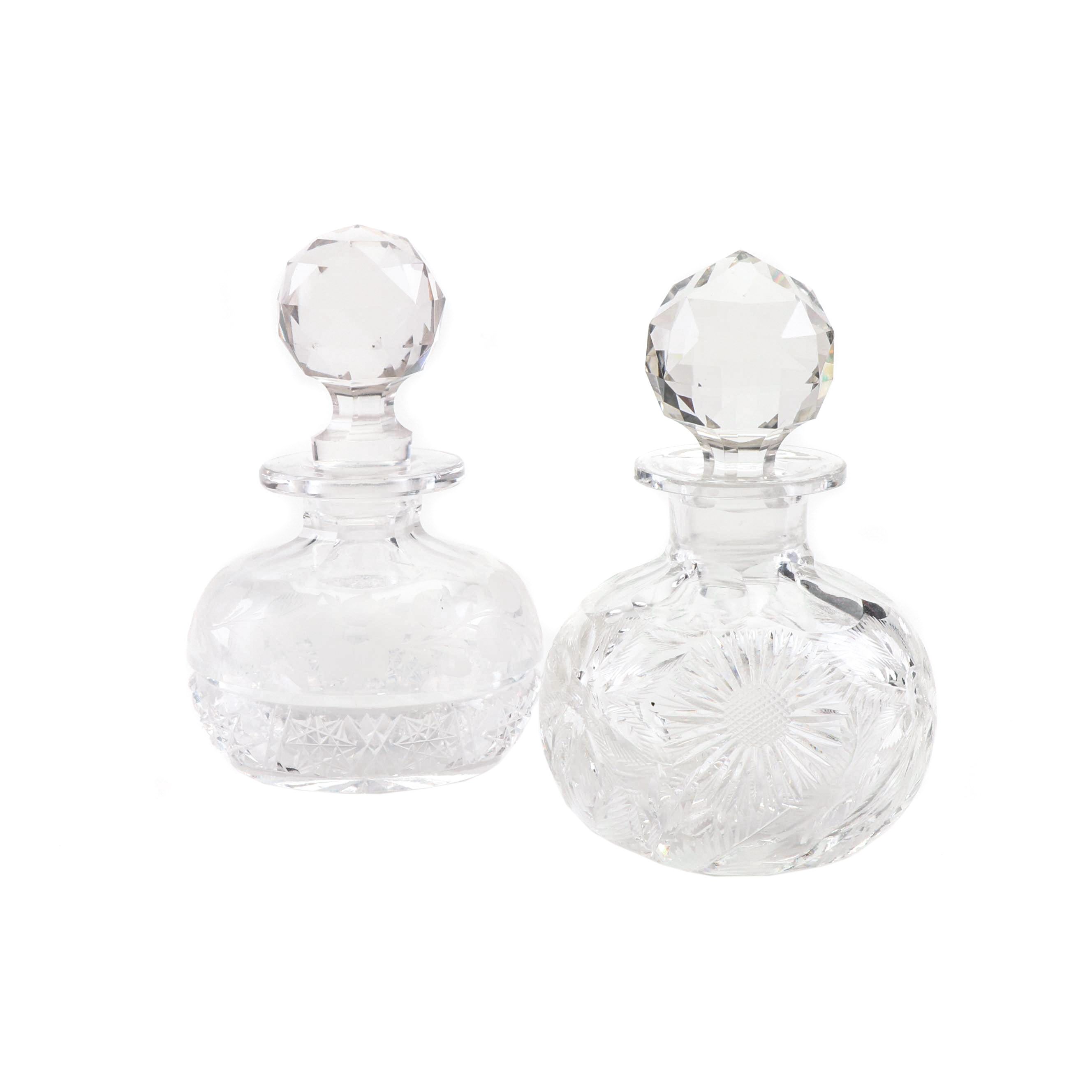 Vintage Cut Glass Perfume Bottles