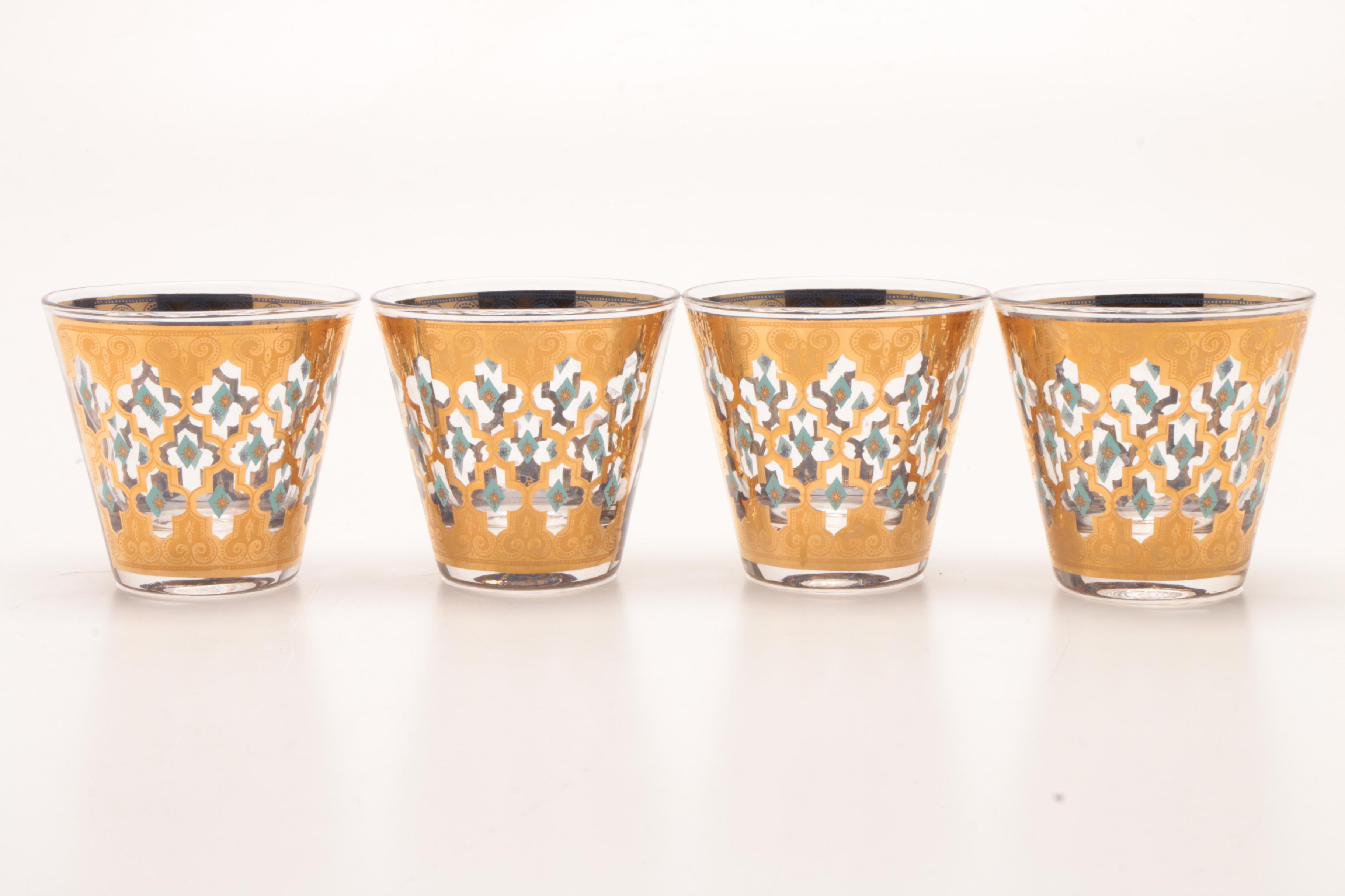 Culver Glass "Seville" Pattern Old Fashion Glassware Set