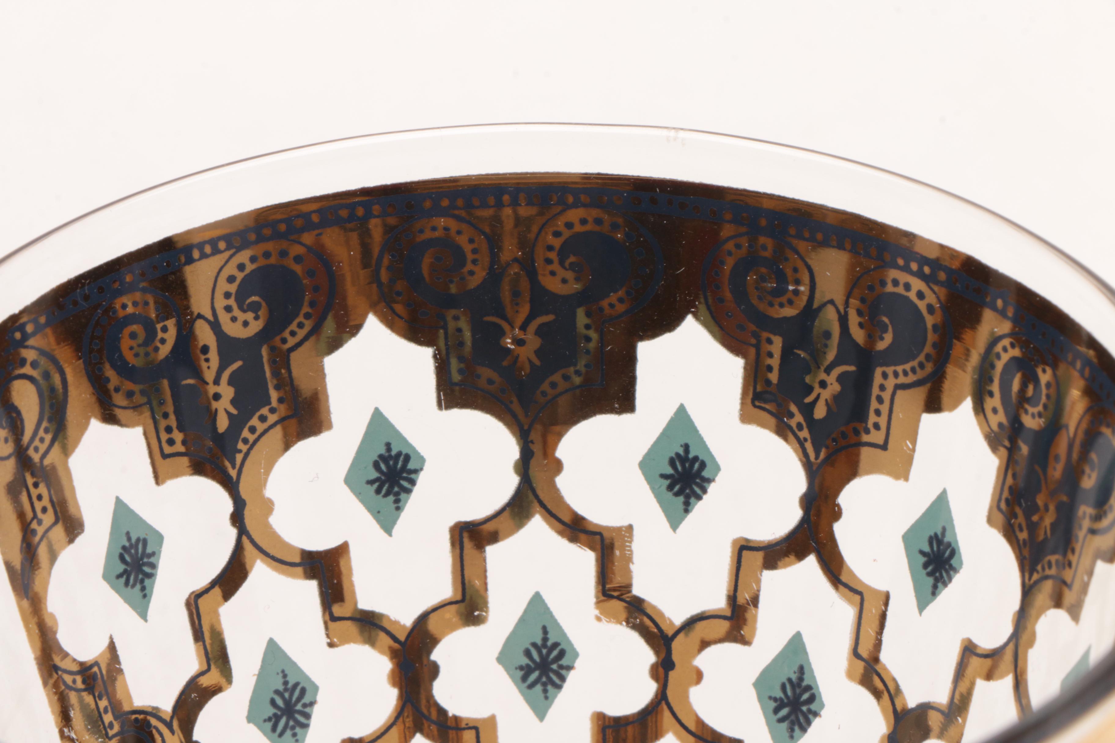 Culver Glass "Seville" Pattern Old Fashion Glassware Set