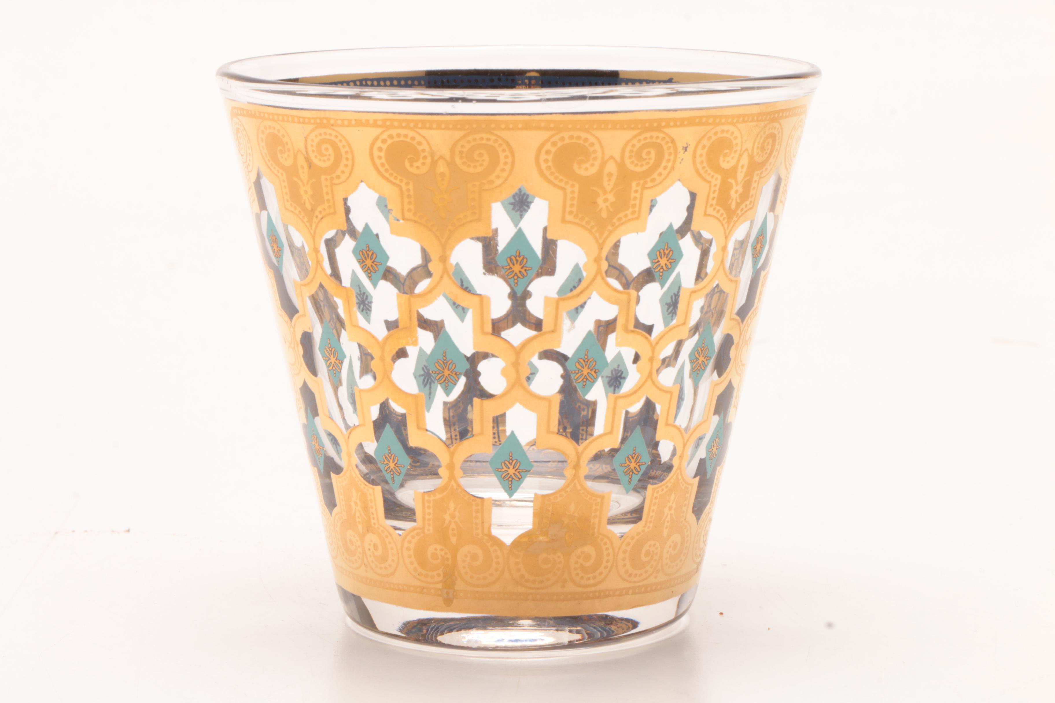 Culver Glass "Seville" Pattern Old Fashion Glassware Set