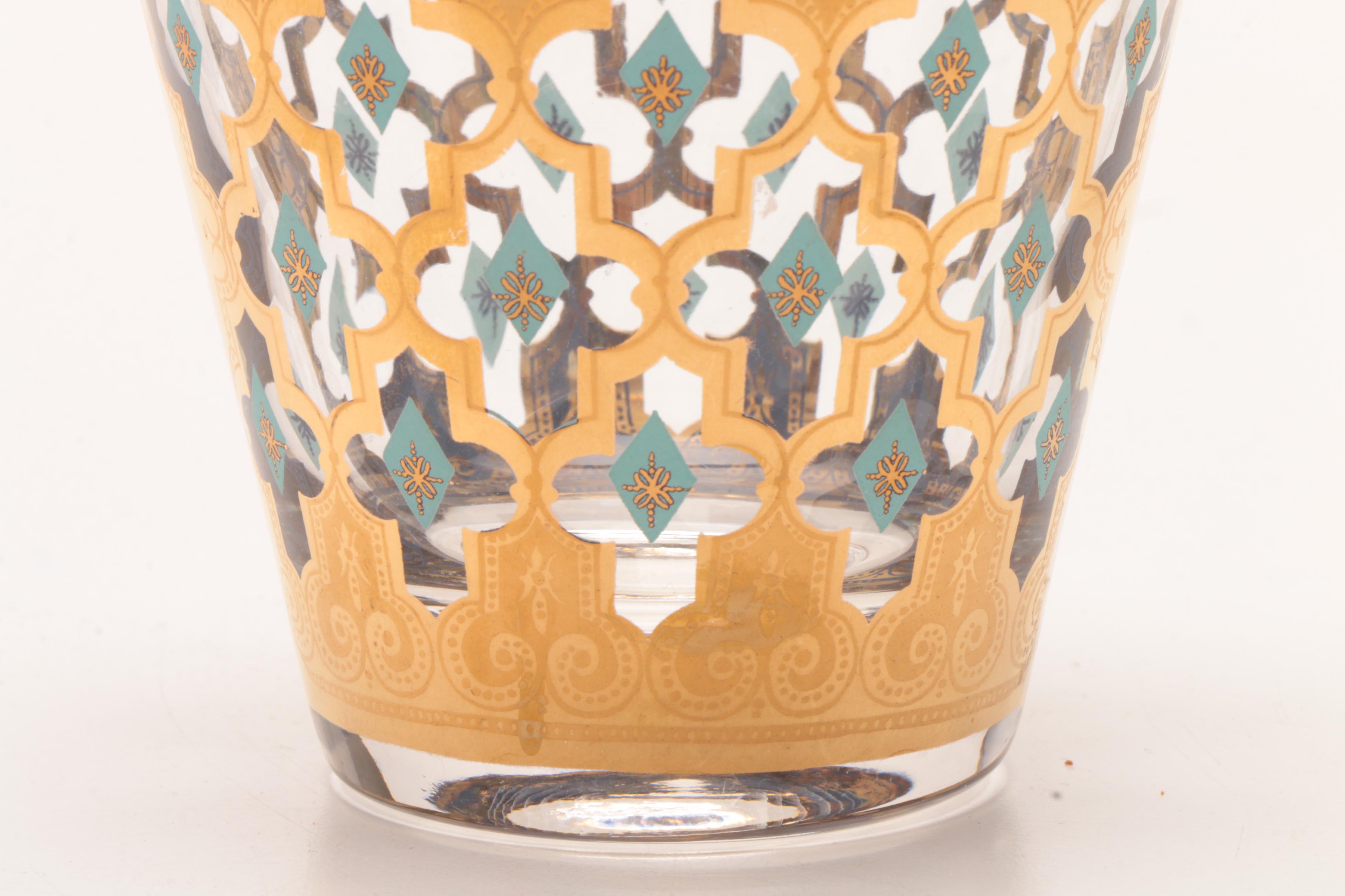 Culver Glass "Seville" Pattern Old Fashion Glassware Set