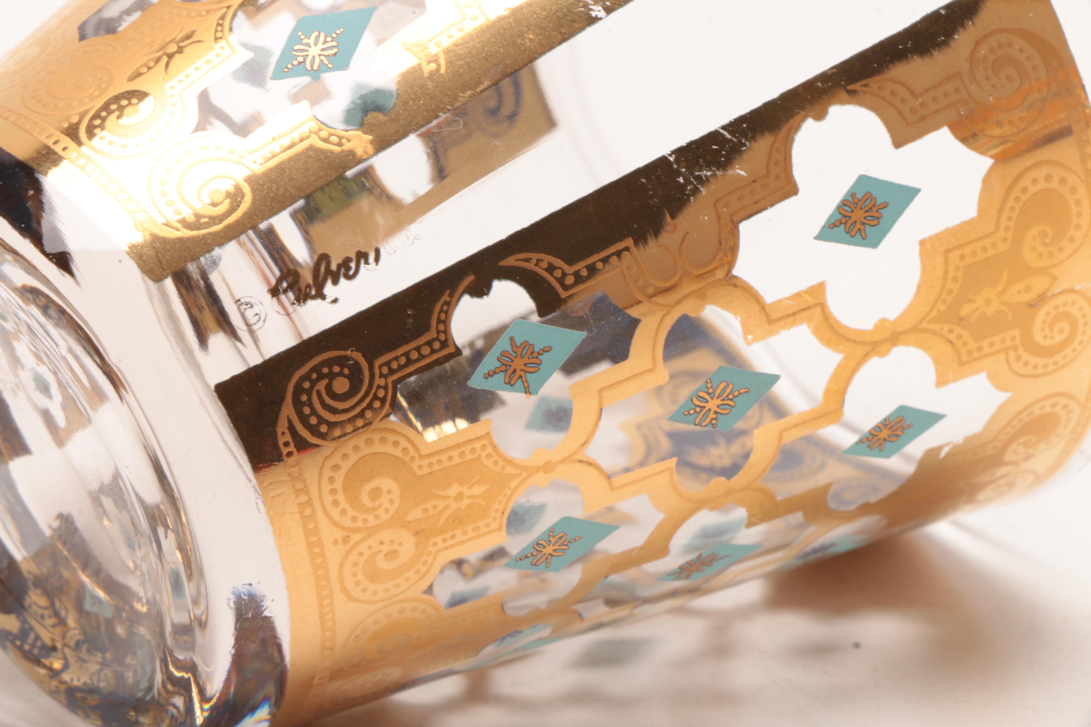 Culver Glass "Seville" Pattern Old Fashion Glassware Set