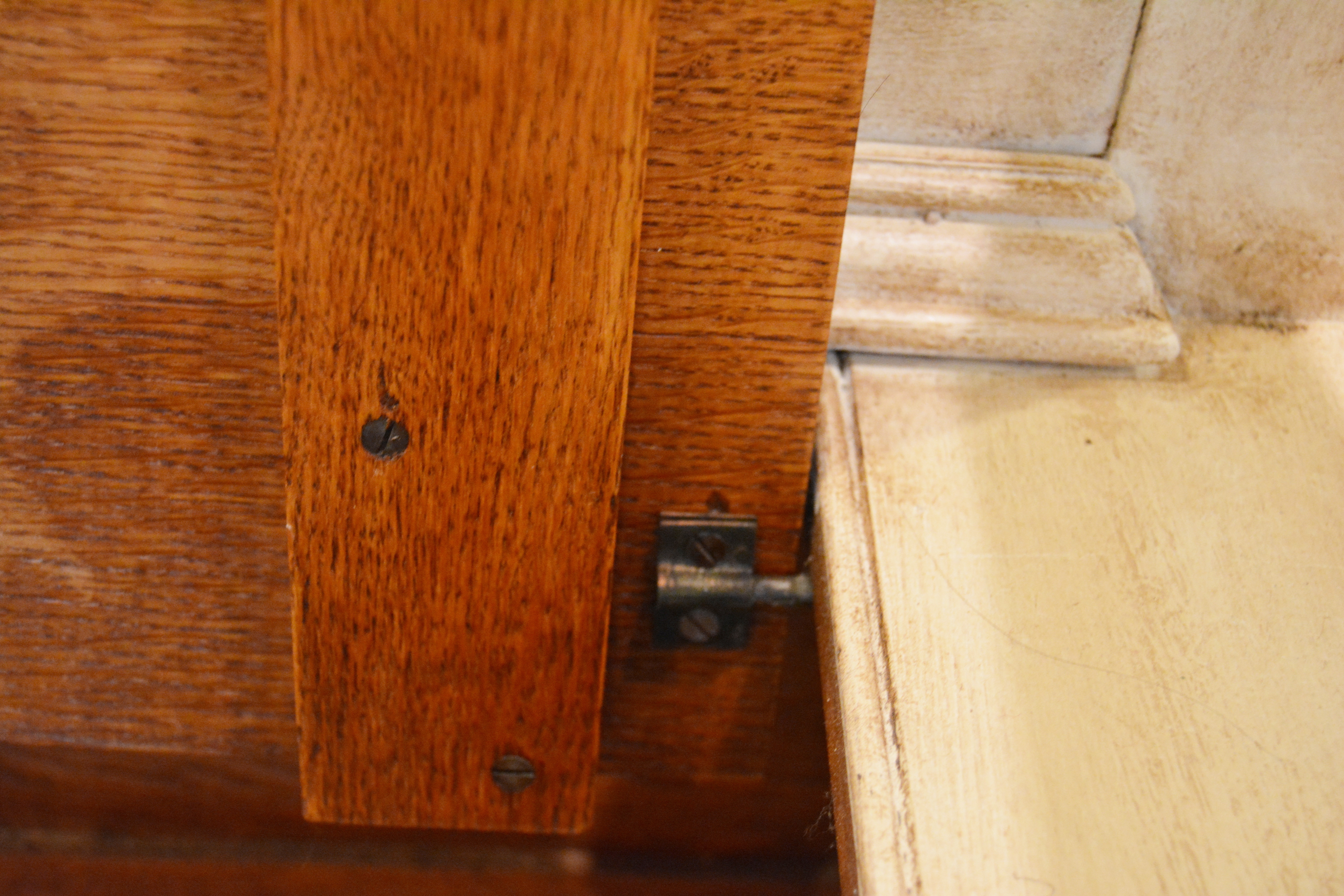 Vintage Victorian Painted Oak Hall Tree