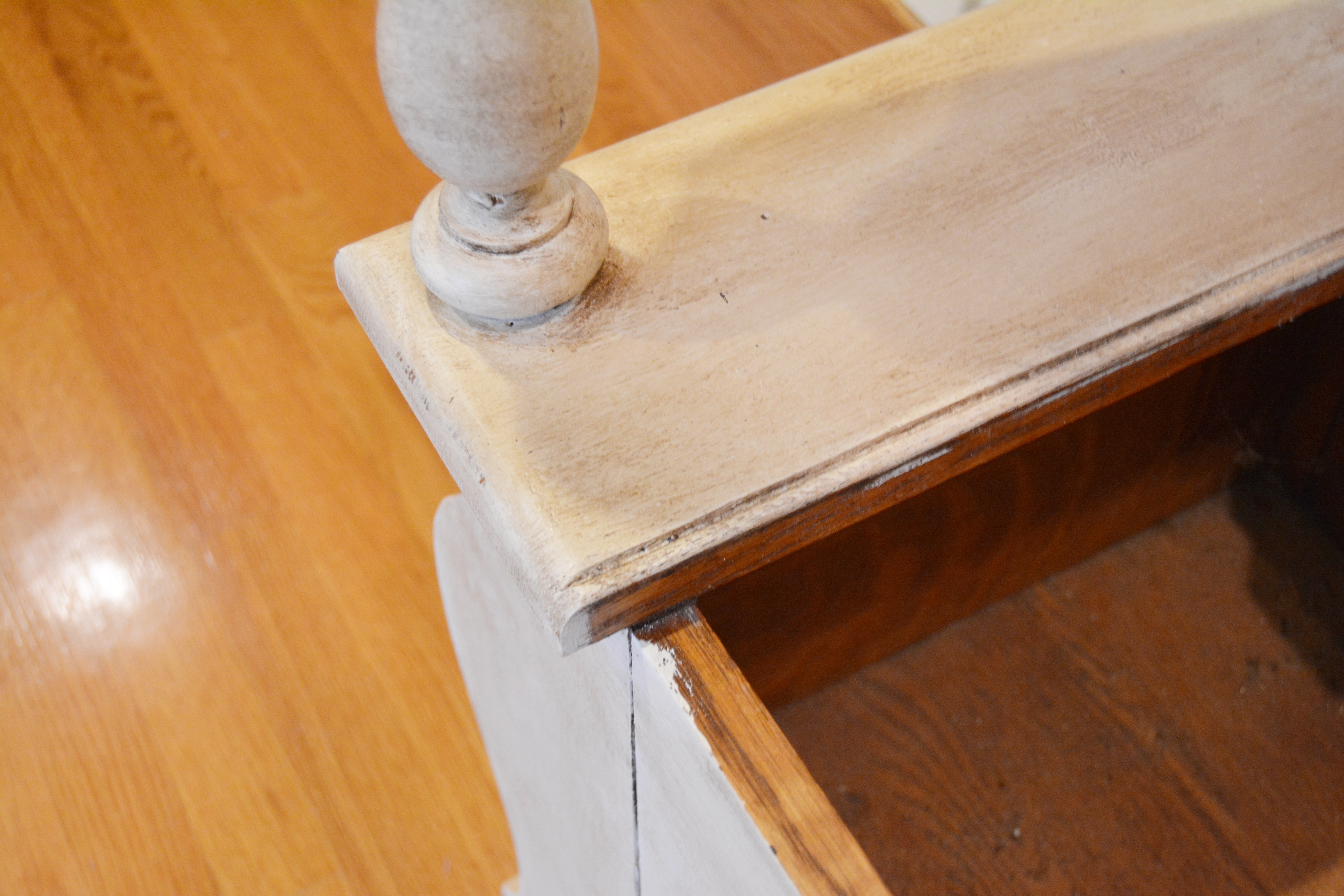 Vintage Victorian Painted Oak Hall Tree