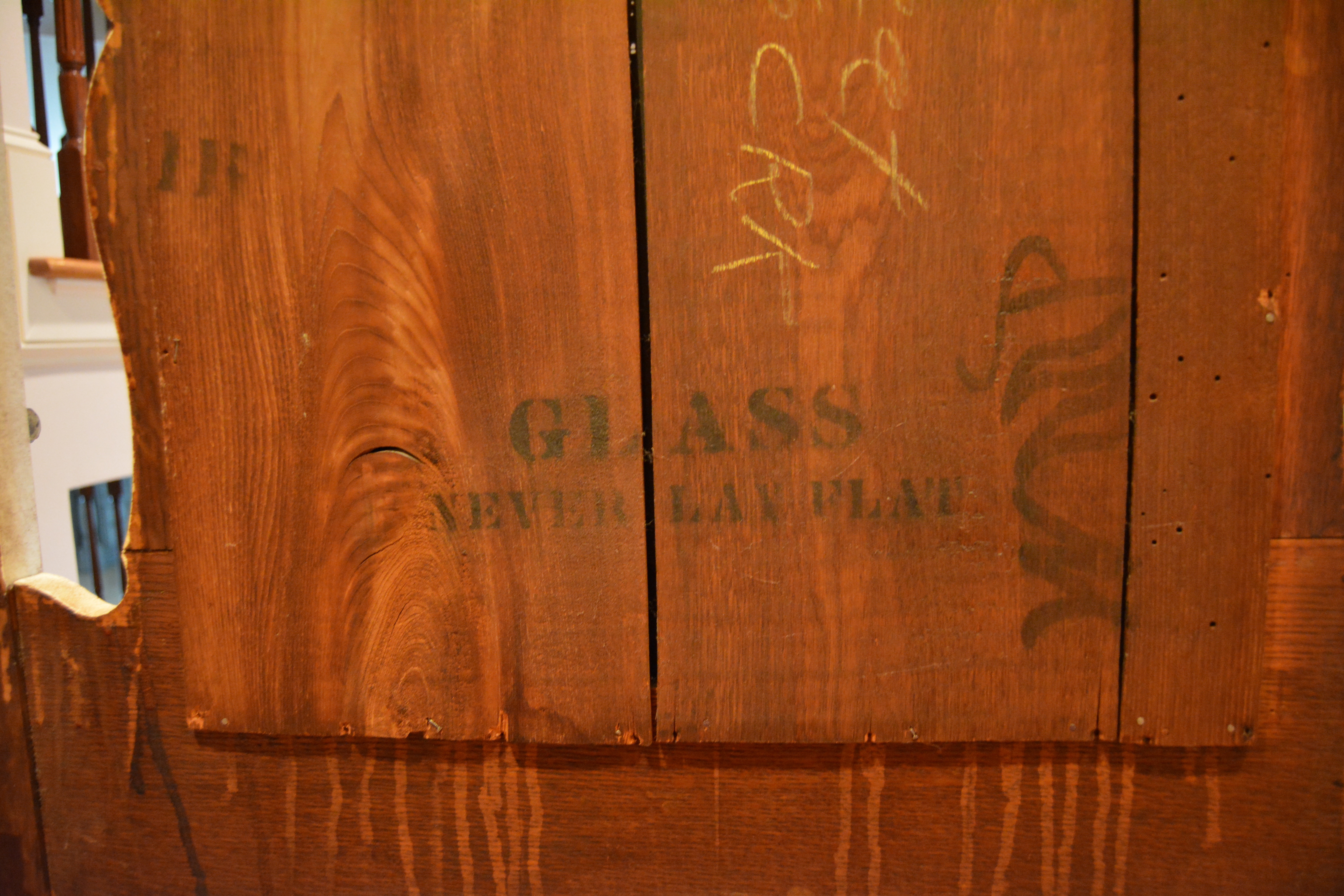 Vintage Victorian Painted Oak Hall Tree