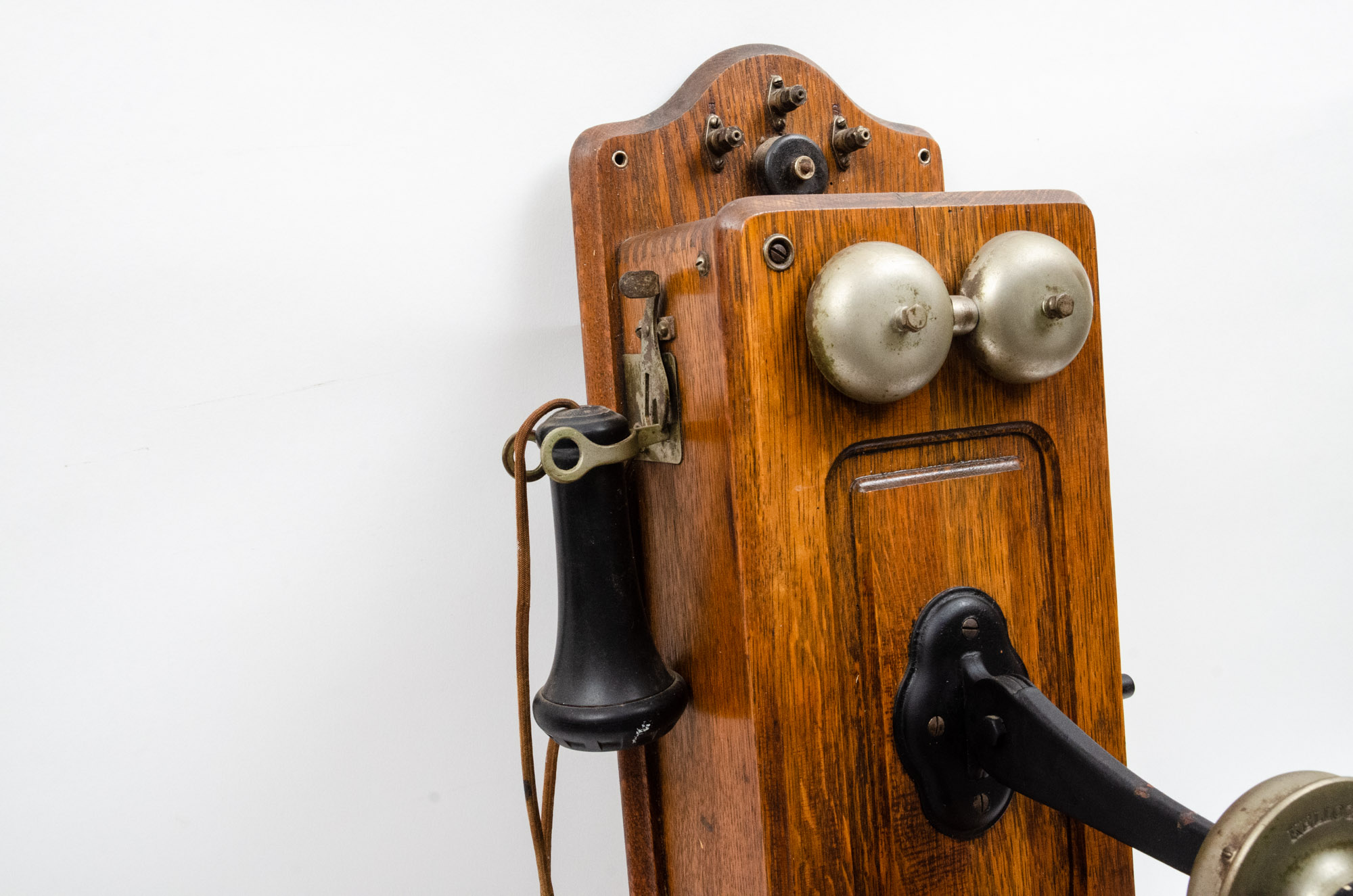 Antique Kellogg Hand-Crank Wall Phone