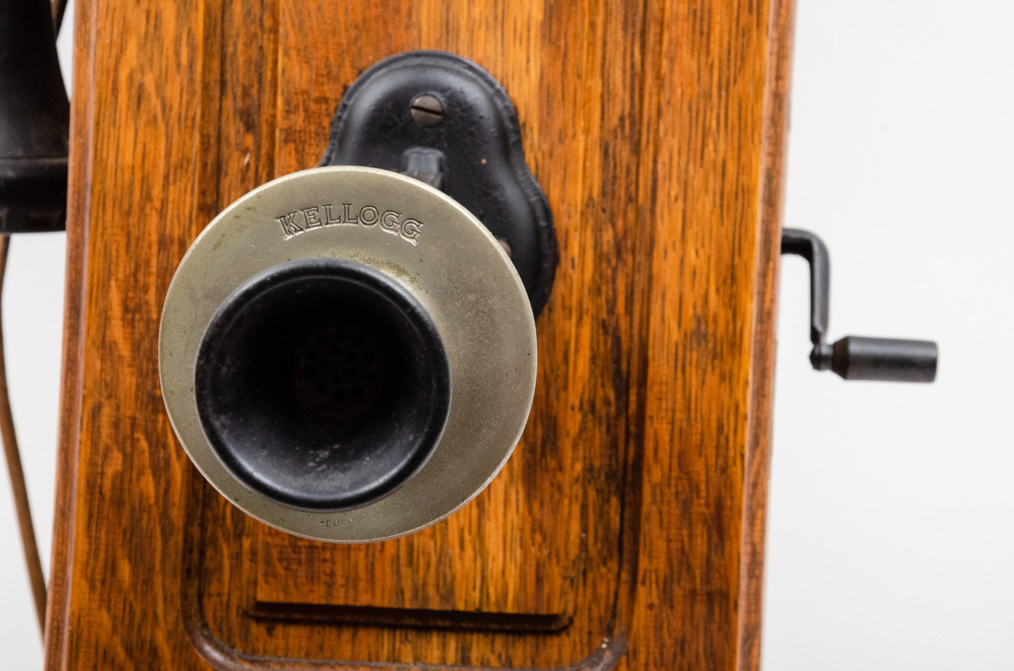 Antique Kellogg Hand-Crank Wall Phone
