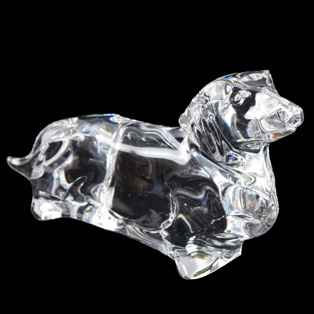 Baccarat Crystal Dachshund Figurine