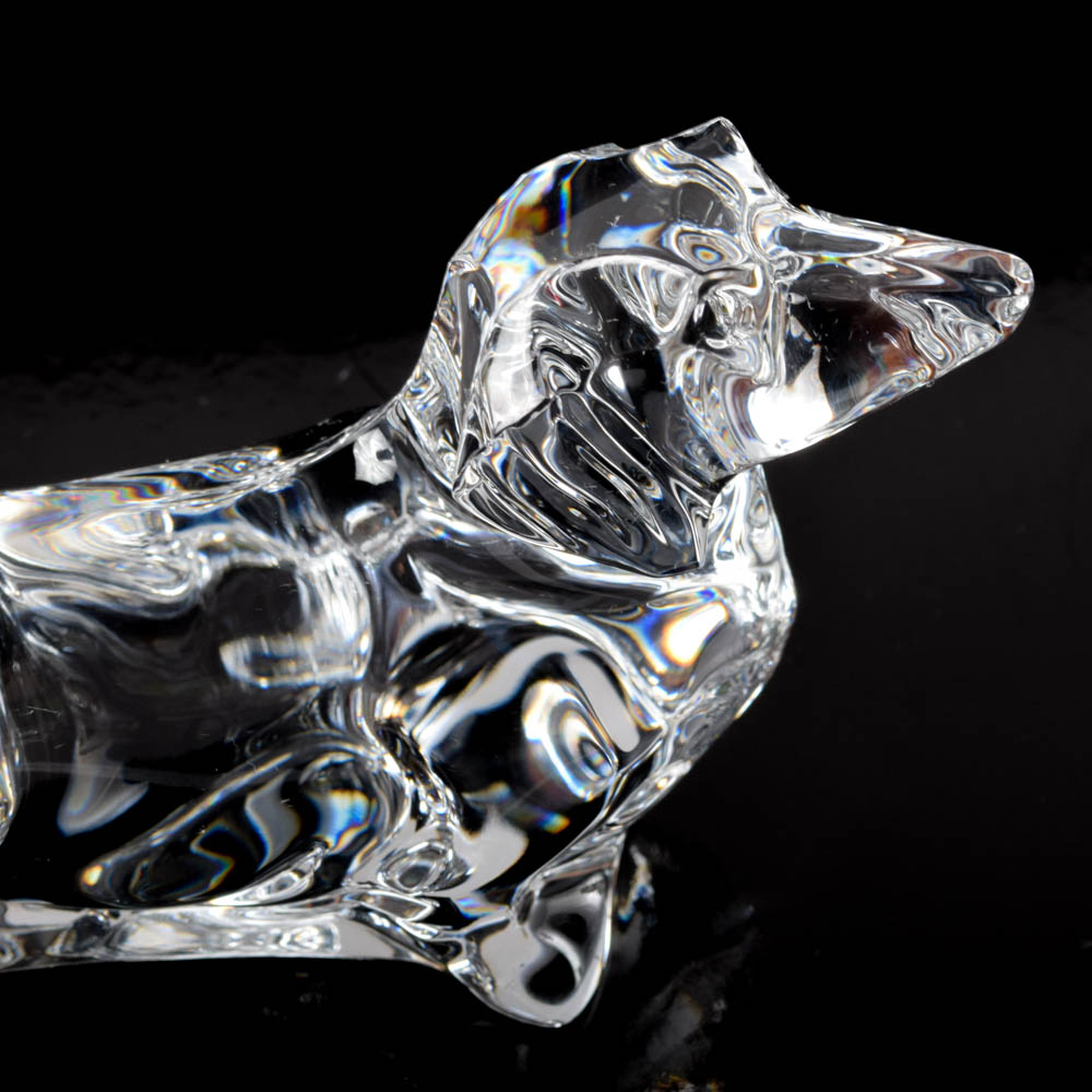 Baccarat Crystal Dachshund Figurine