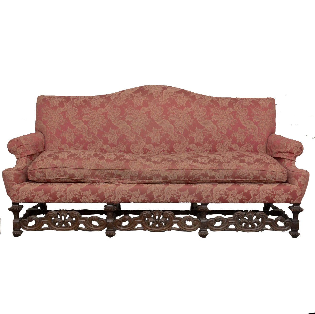 Renaissance Revival Style Upholstered Sofa, Early 20th Century