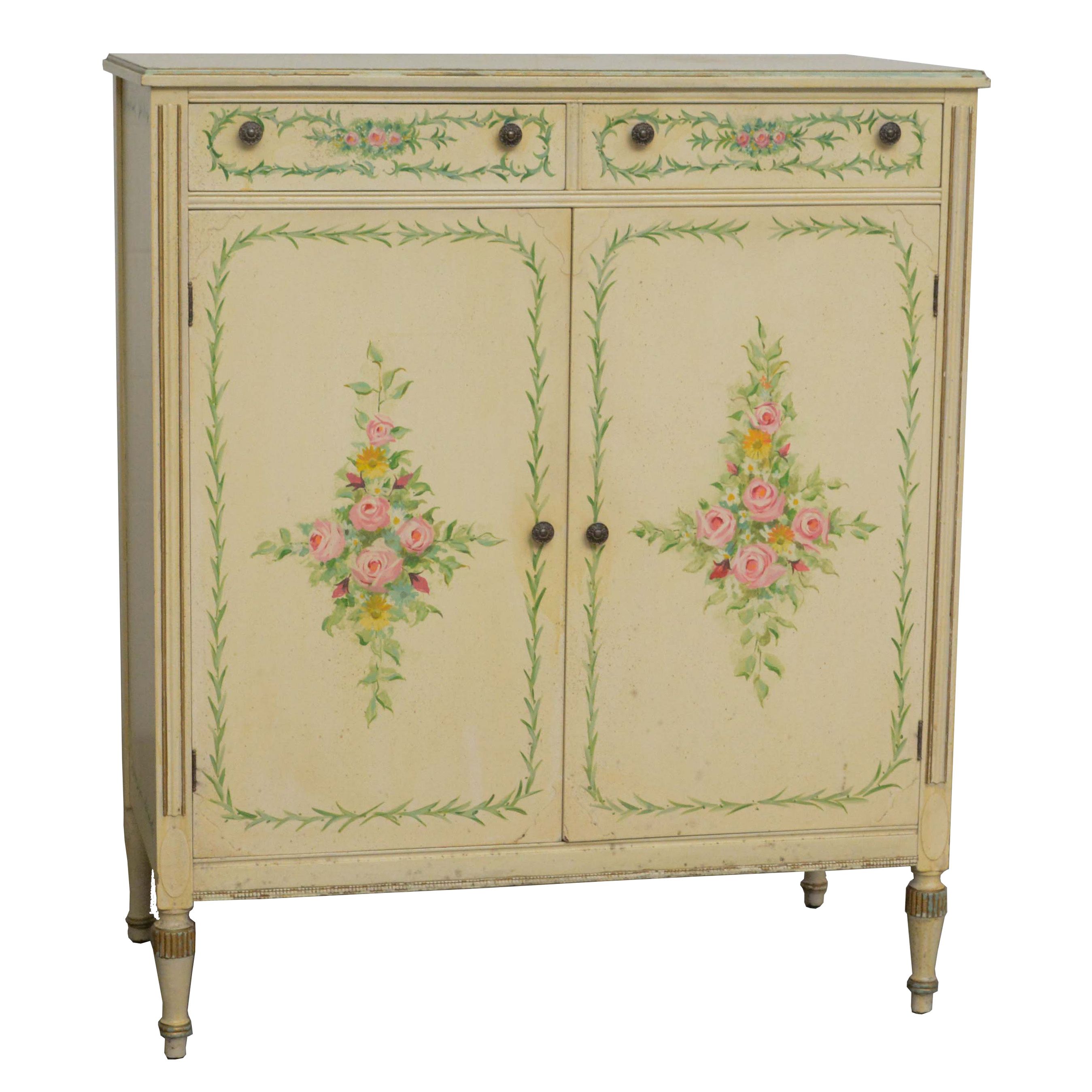 French Provincial Style Painted Wood Chest of Drawers, Early/Mid 20th Century