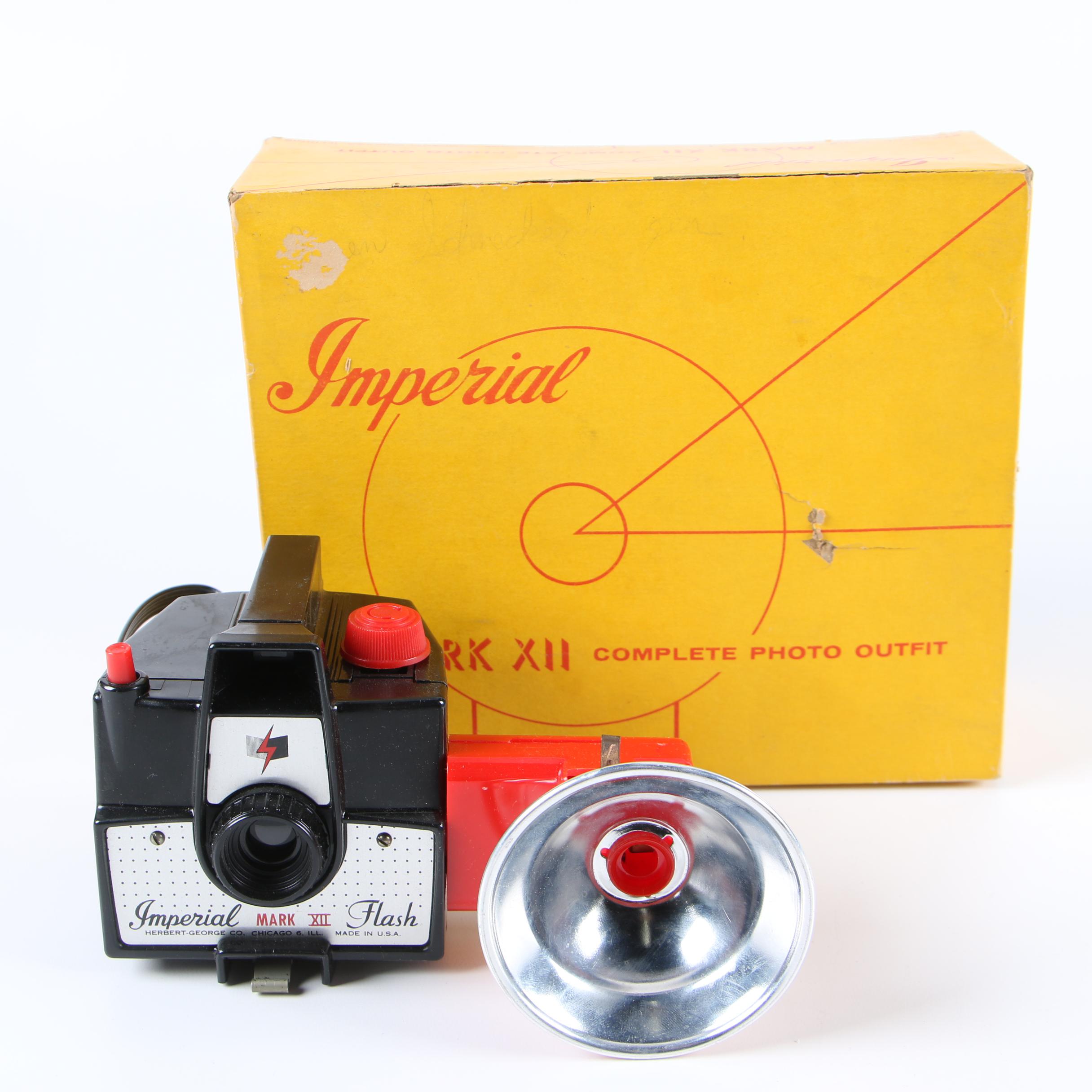 Vintage Nimslo 3D and Imperial Mark XII Flash Cameras