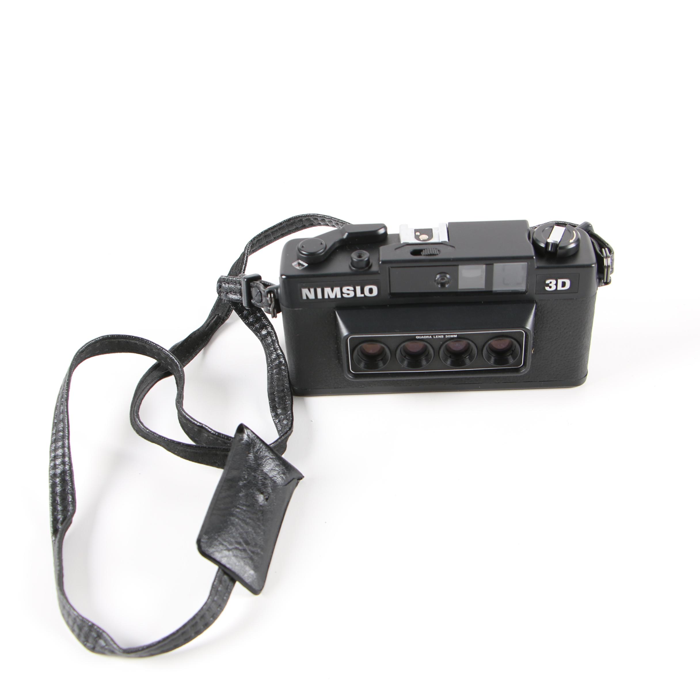 Vintage Nimslo 3D and Imperial Mark XII Flash Cameras