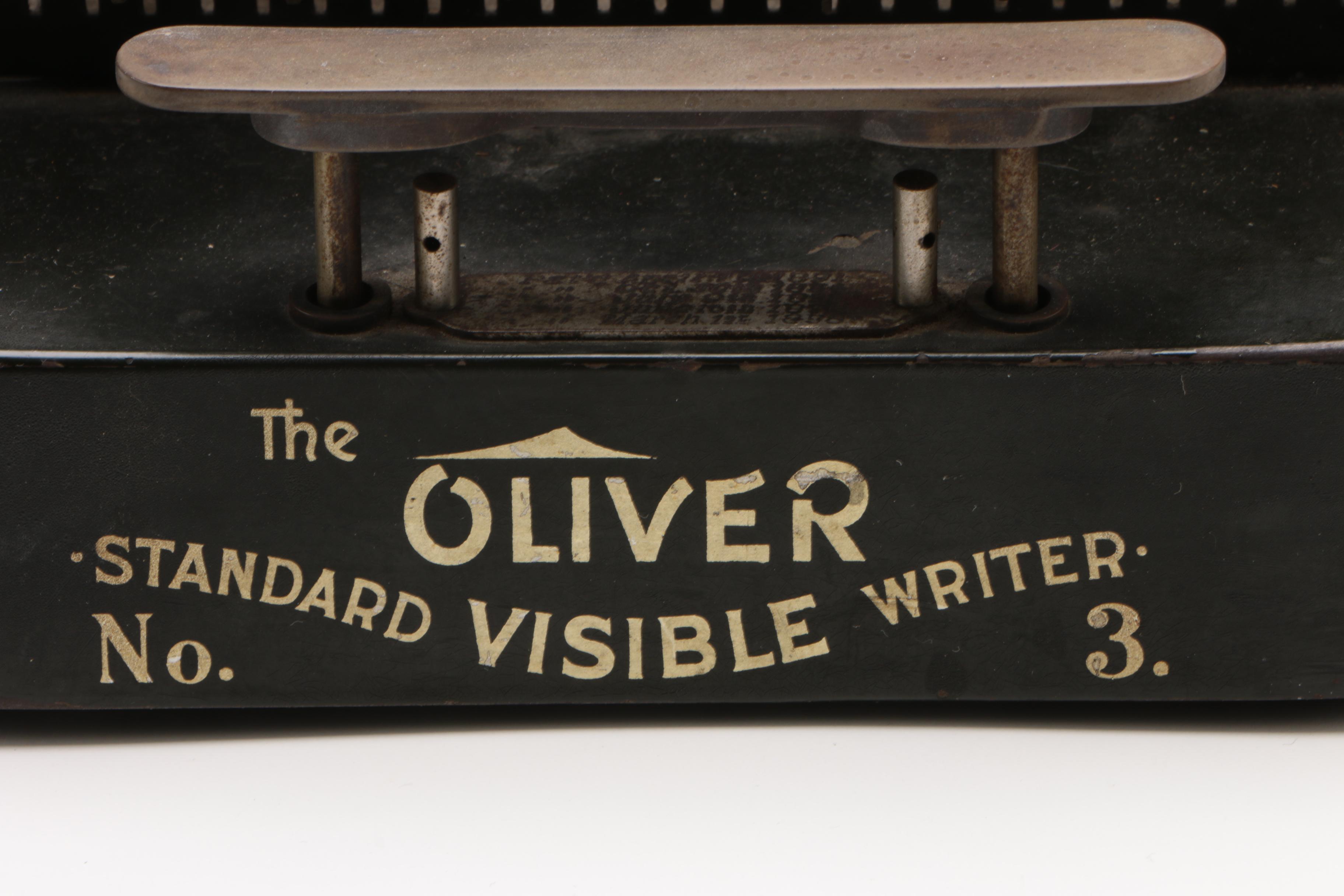 The Oliver No. 3 Standard Visible Typewriter, 1906