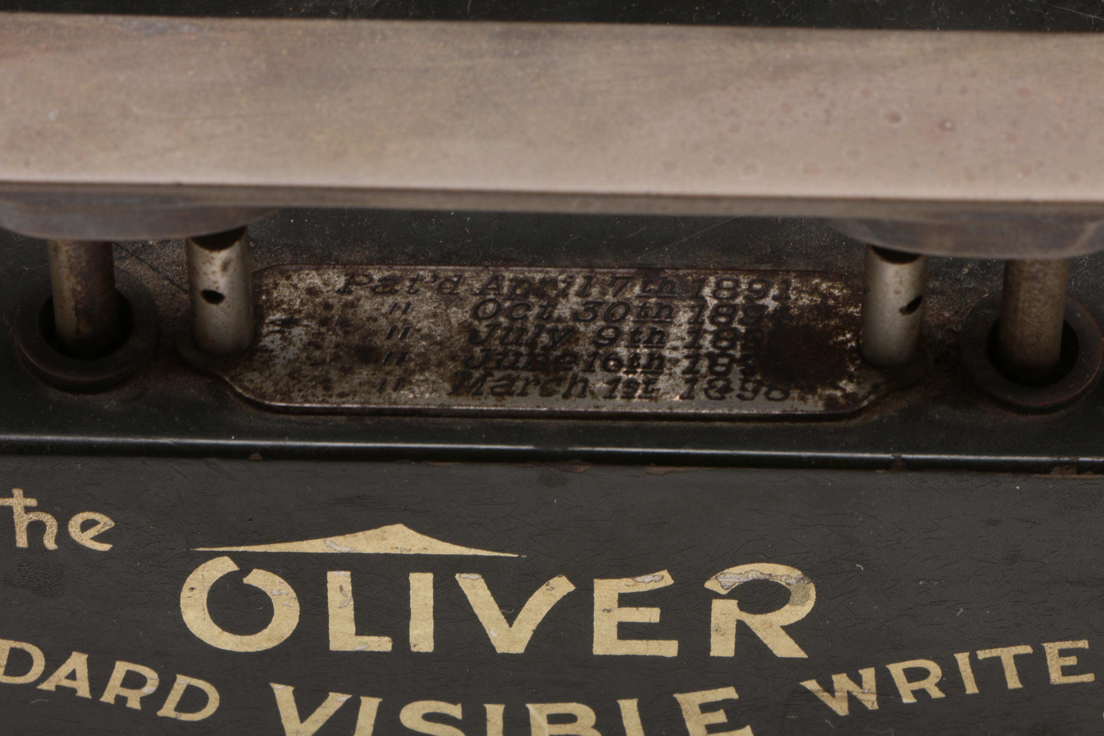 The Oliver No. 3 Standard Visible Typewriter, 1906