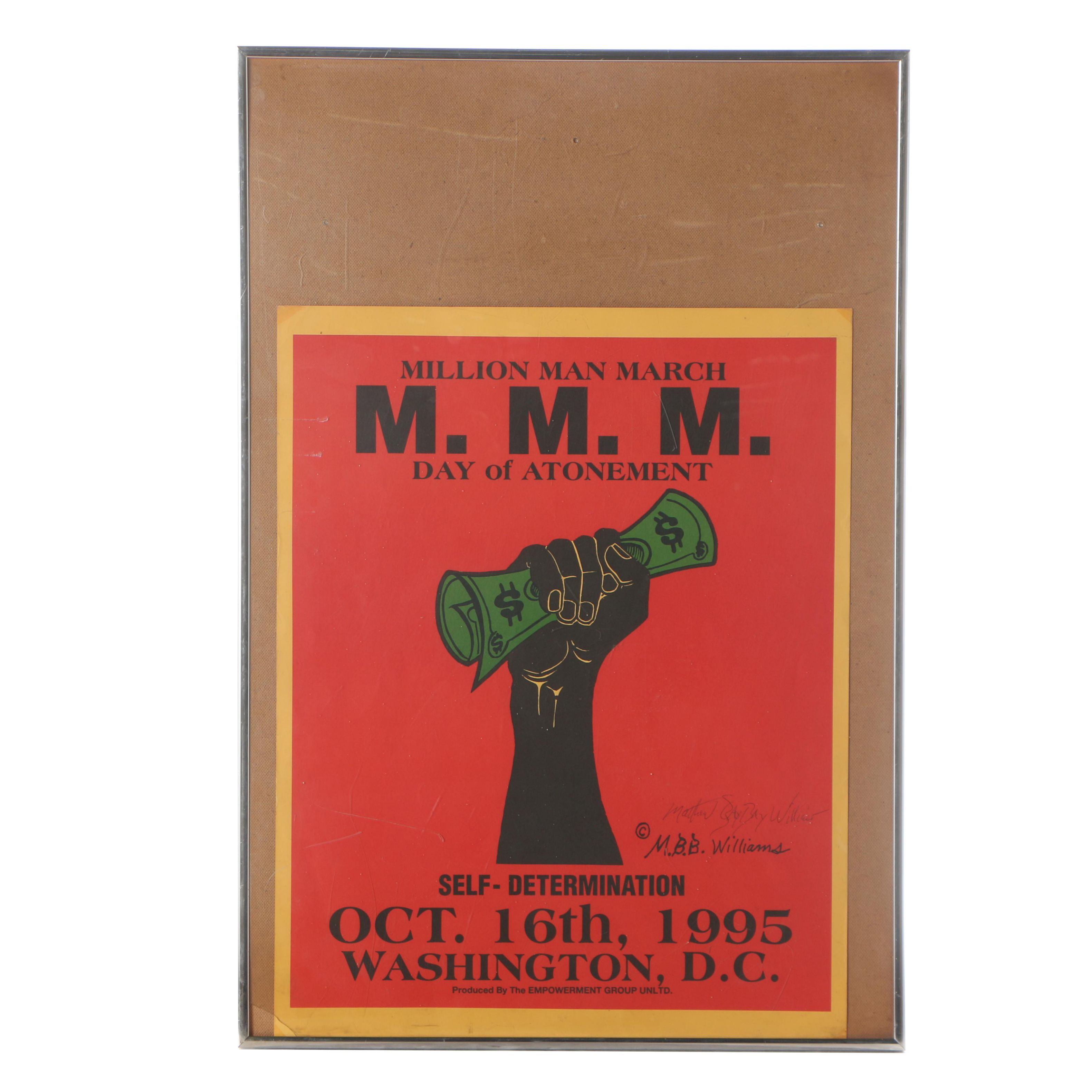Matthew Bay Bay Williams Serigraph Poster "Million Man March "