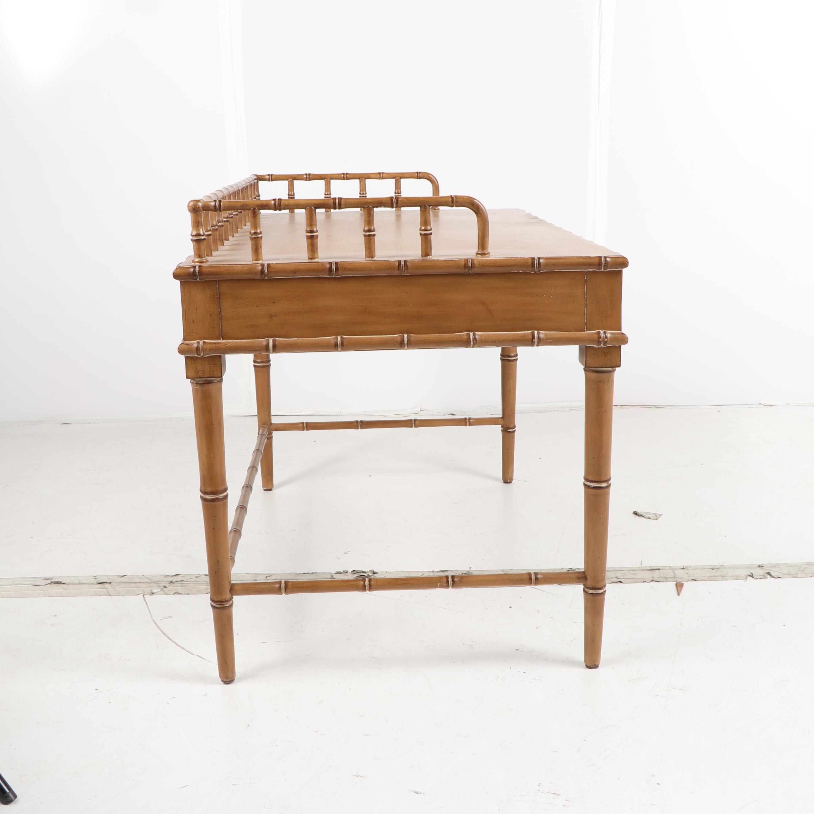 British Colonial Style Painted Wooden Writing Desk, 20th Century