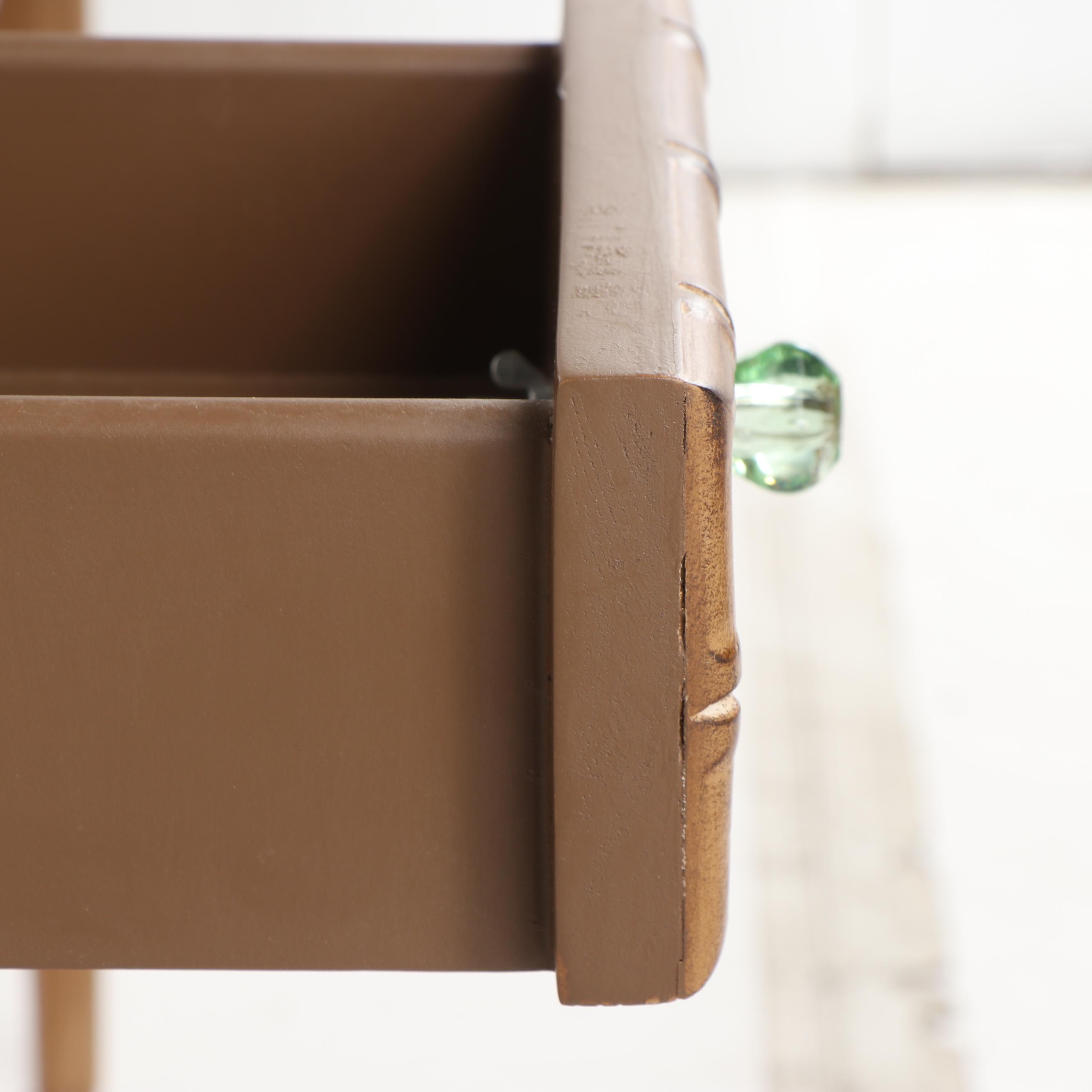 British Colonial Style Painted Wooden Writing Desk, 20th Century