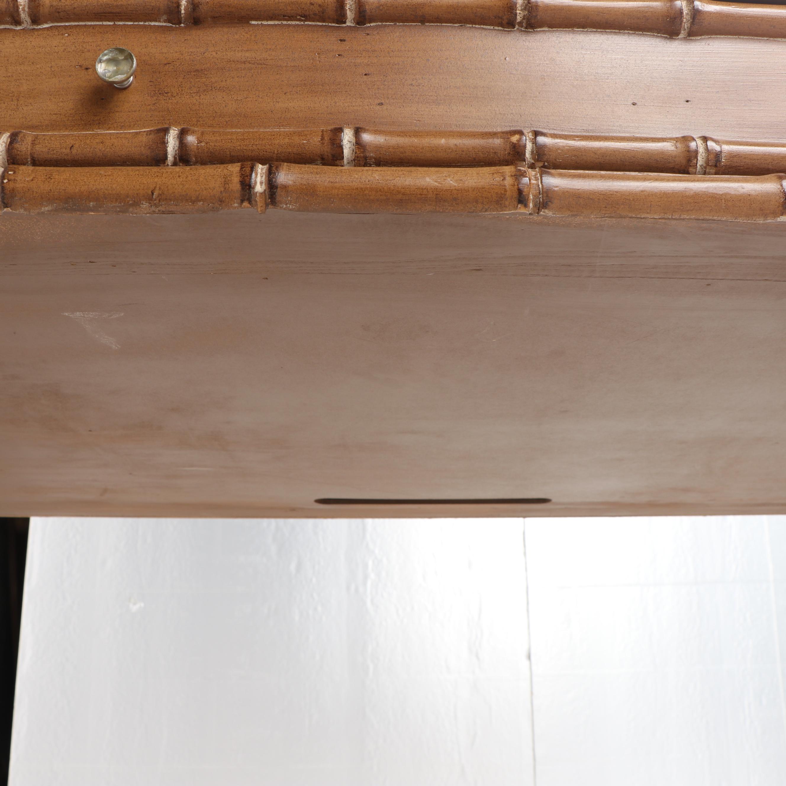 British Colonial Style Painted Wooden Writing Desk, 20th Century