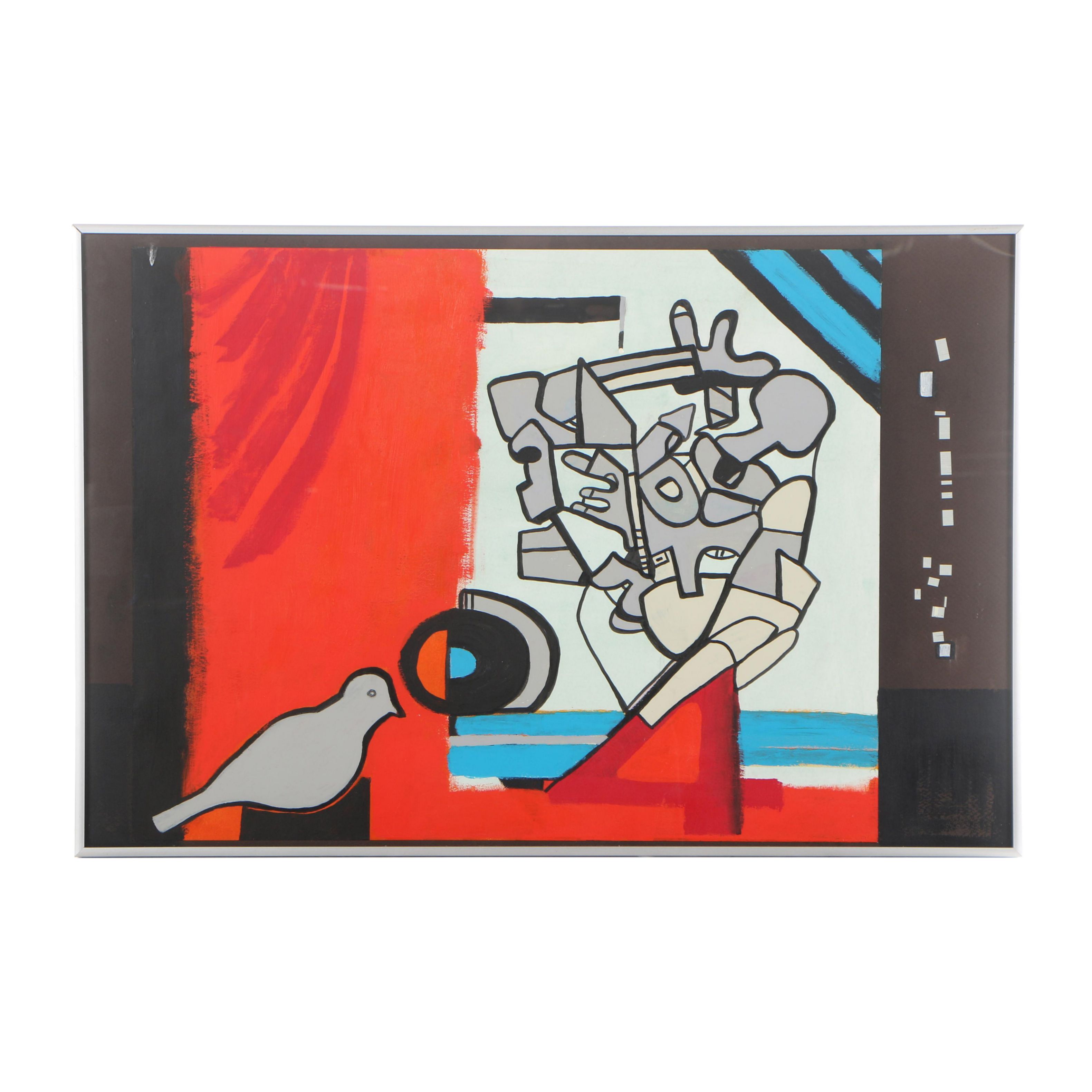 Valentine Szybko Mixed Media Painting